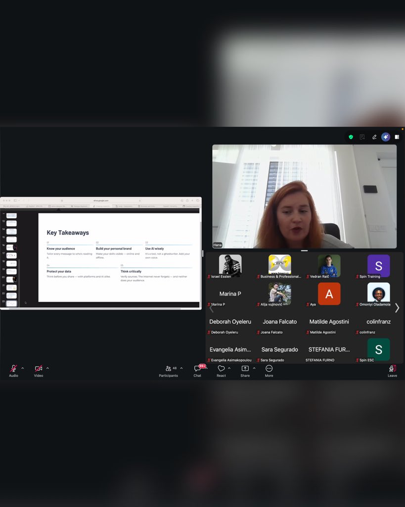 KilsahC's tweet photo. That’s a wrap on the 17th DigiSkill Online Dialogue! 🎉

We explored impactful content creation and digital marketing with Hana Váchová Kočková.

Thank you to everyone who joined us! 💻

#DigiSkill #DigitalMarketing #ContentCreation #KilSahConsulting https://t.co/B84OlmI0JS