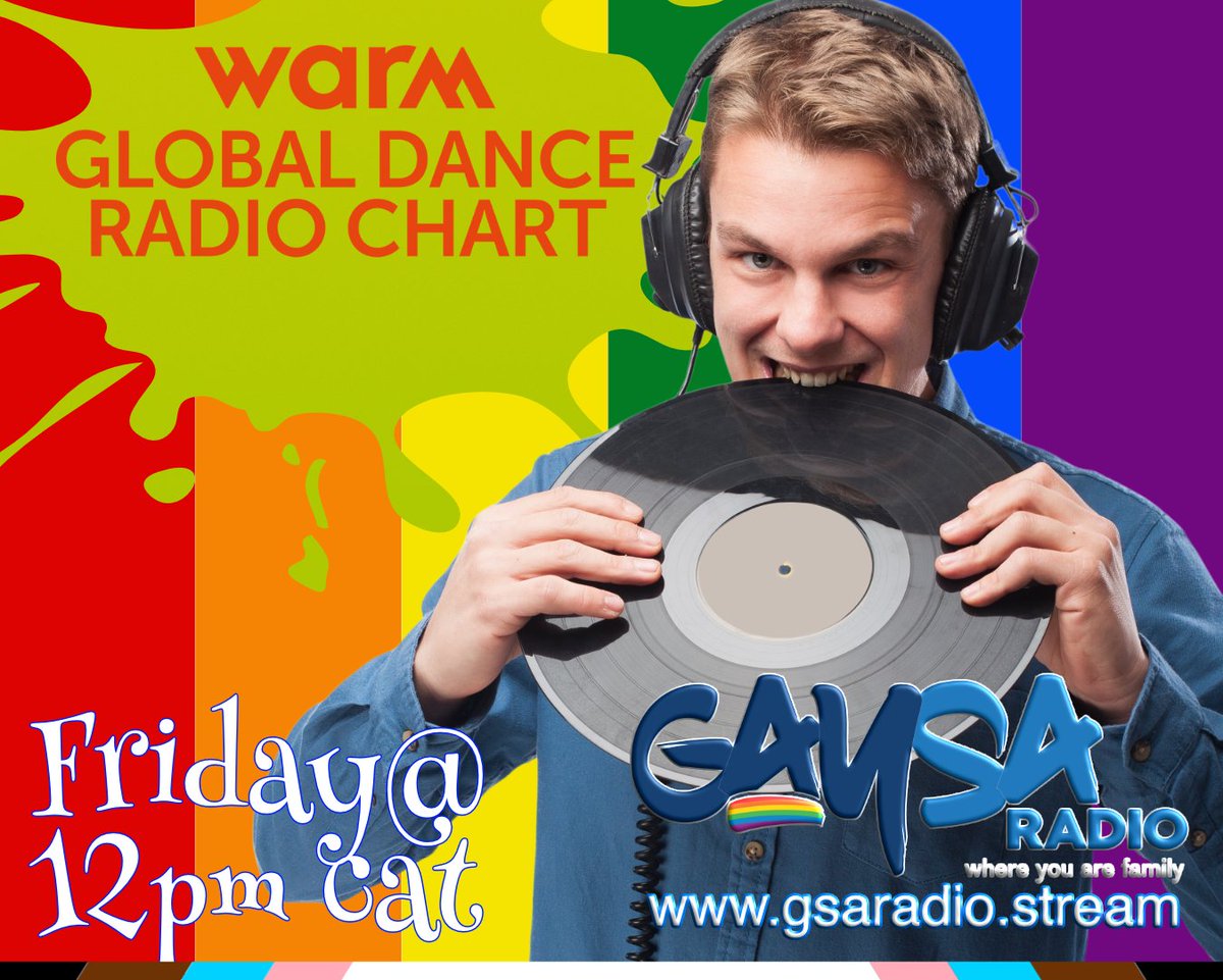 gaysaradio's tweet photo. 🍽️ Lunch break, but make it chart-topping. 🔊

Your Friday reset arrives at 12:00 with The Warm Global Dance Chart Show — serving fresh hits, big bass, and dancefloor energy to help you clock out of the week before the weekend even starts.

Today’s vibe:

🎶 Chart heat  
🔊 Bass https://t.co/z7Ok5XWpRI