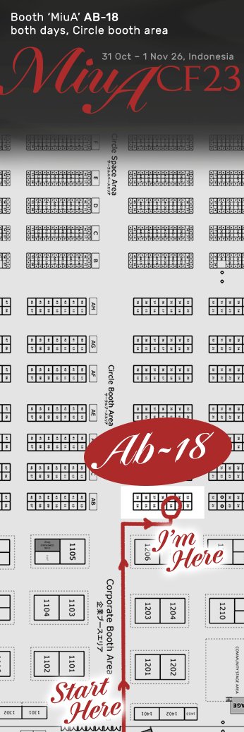 akira_yoru's tweet photo. MiuA #CF23 catalogue are here!
Full Catalogue: https://t.co/Jrq2TrbMqj

🎪 OTS Both days [AB-18]
✅  Booking limited GO only (details on reply)
🚫 No Mail order

See you at #comifuro23 ❤️ https://t.co/k3eER0IOiM