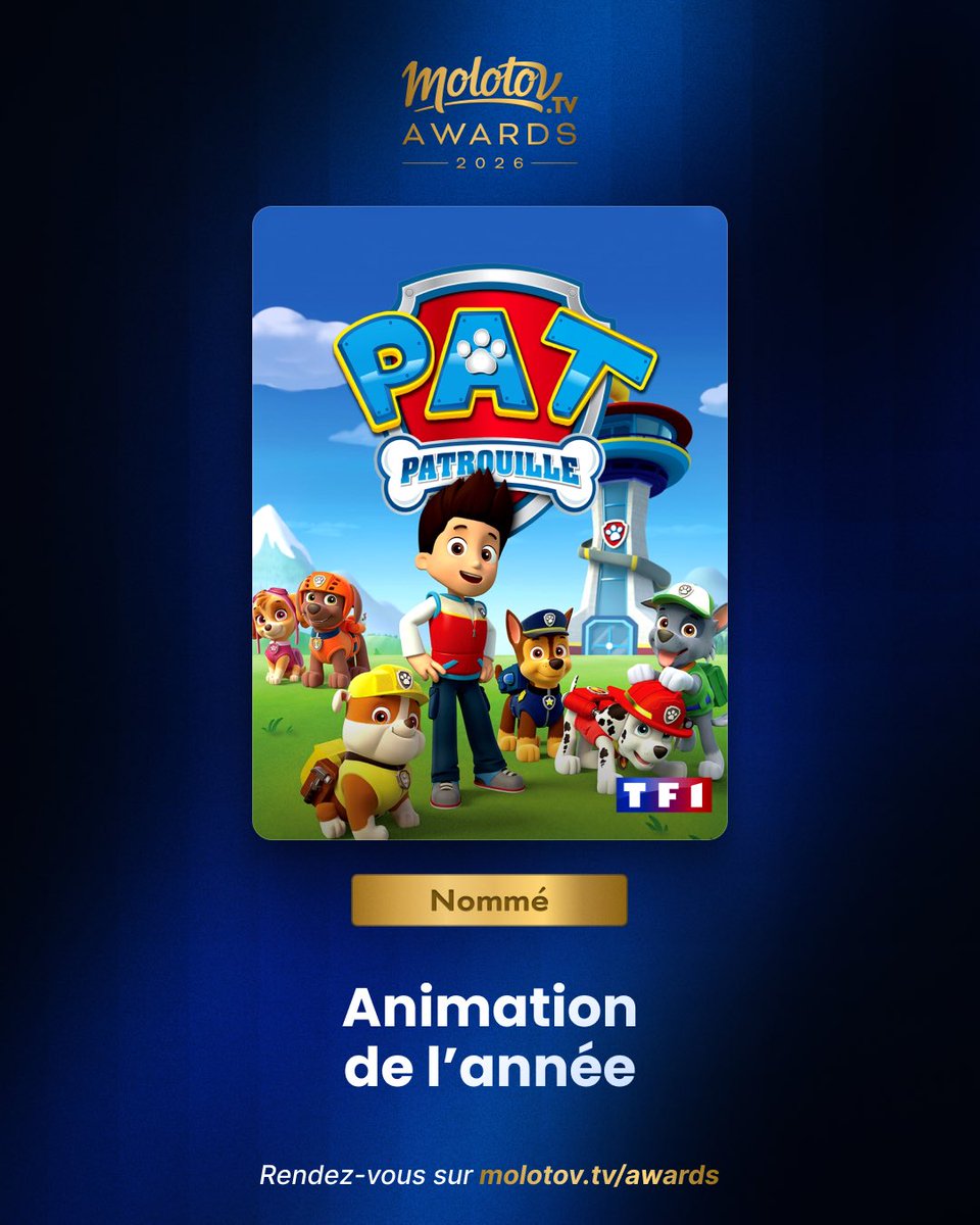 MolotovTV's tweet photo. Quel programme doit remporter l’award de l’animation de l’année ? Votez dès à présent sur ce lien : https://t.co/AoLDglsSNy 🏆 #MolotovTVAwards https://t.co/2jbiEVrBJc