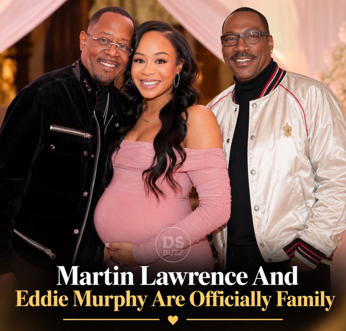 OfficalDSBuzz's tweet photo. Jasmin Lawrence, daughter of Martin Lawrence, and Eric Murphy, son of Eddie Murphy, have welcomed their first child together, making two comedy icons part of the same growing family. 👶🏽 https://t.co/5dttFeNX1W
