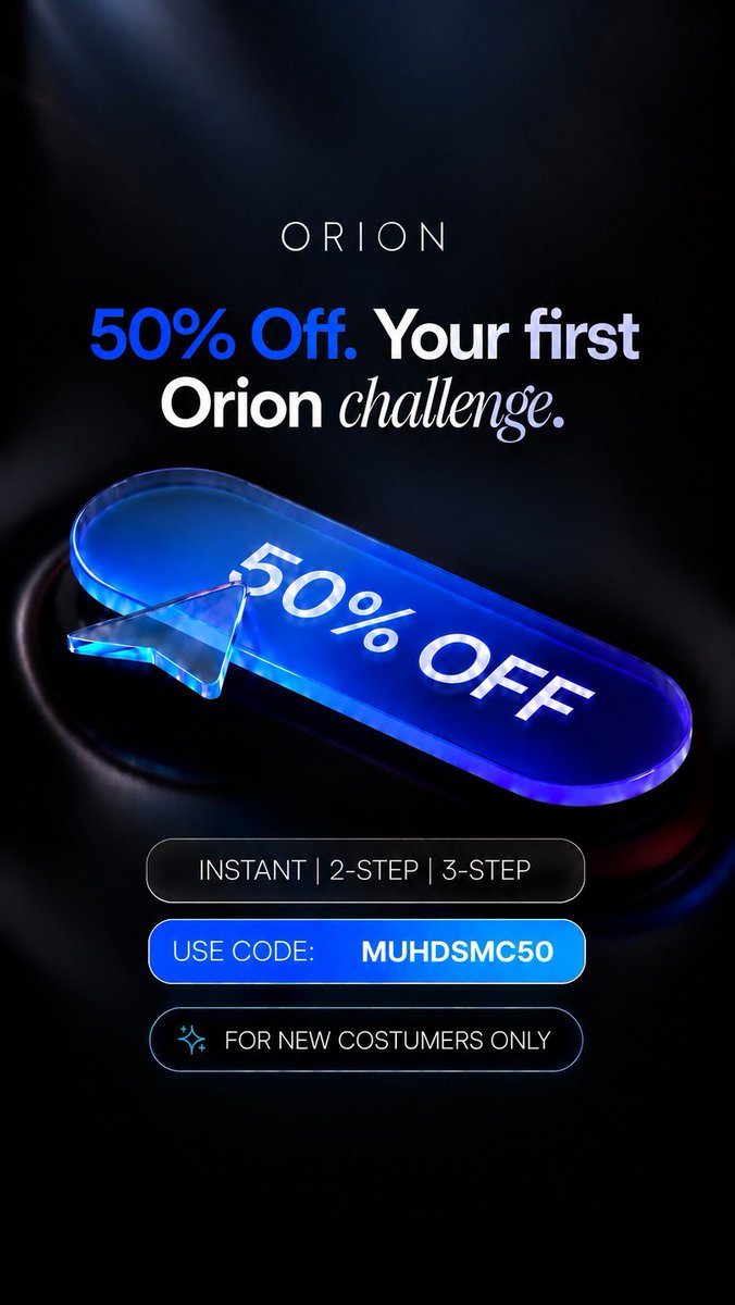 muhdsmc's tweet photo. 🔥 $50,000 ORION FUNDED GIVEAWAY! 🚨

We’re giving 5 traders a $10,000 funded account EACH! 💰🏆

🎯 HOW TO ENTER:
✅ Follow @OrionAffiliates
✅ Follow @orionfundedcom
✅ Follow @muhdsmc 
❤️ Like & Repost this post
👥 Tag 3 trading friends below

🏆 5 WINNERS — $10,000 EACH!
💰 $50,000 TOTAL IN FUNDED ACCOUNTS!

Don’t miss your chance to get funded! 🚀🔥

✅ Also Follow
@Auwalmasterr | @Eurusd_killer 
@EMERGENCYFX9 @IBN_FX 

Let’s make some noise, traders! 💙🚀