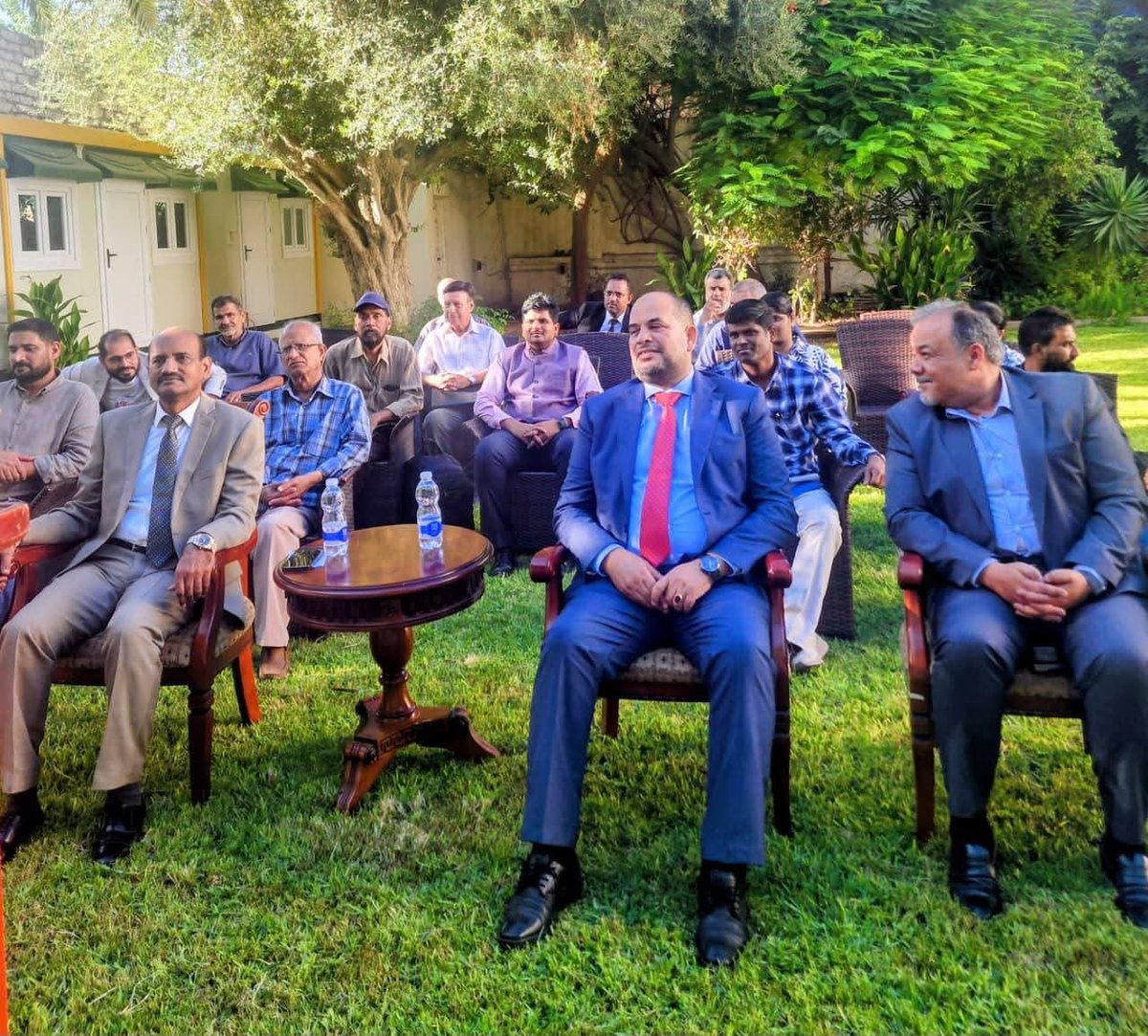 Indiainlibya's tweet photo. Embassy of India, Tripoli organised the  Ayurveda Day Celebration on 23 September 2026 with particiation of Indian and Libyan  doctors, paramedics, academics and  officials. Ambassador Dr. Hifzur Rahman welcomed the guests highlighting the efforts made by @moayush to propagate Ayurveda accross the world. Dr. Ibrahim Ahmad Alsharf, Chairman of the Libyan Medical Authority graced the event as Chief Guest and addressed the gathering. Mr. SANJEEV delivered key note address on the history and utility of Ayurveda in contemporary time. Second Secretary Mr. Sandeep Kumar proposed vote of thanks. @MEAIndia @PMOIndia