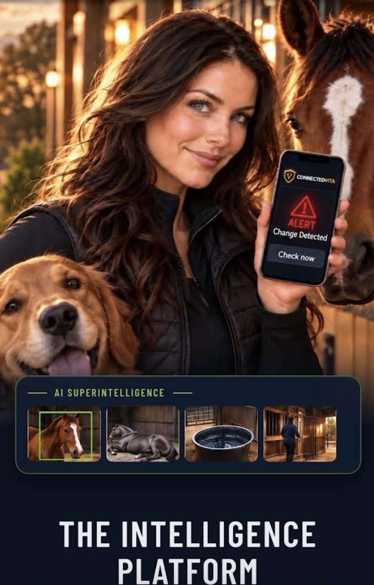 ConnectedVITA's tweet photo. The Ai Super Intelligence Platform for Animals. https://t.co/wn1hQoy3zd