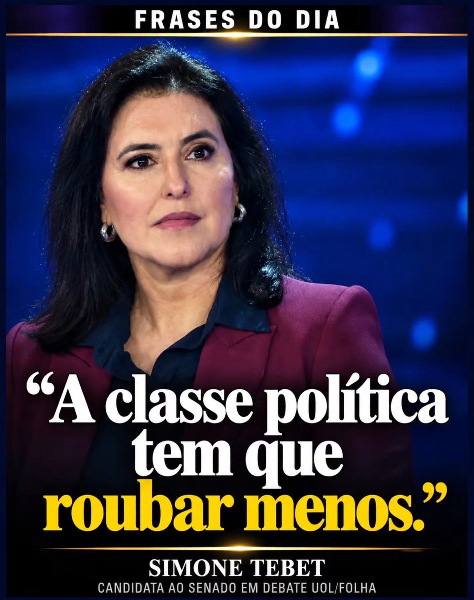 marcia_miami's tweet photo. Essa frase dessa senadora tinha que rodar o mundo….🤮🤮🤮
Um político NUNCA poderia pensar dessa forma…. Fora Tebet! https://t.co/CH6f49CT0m