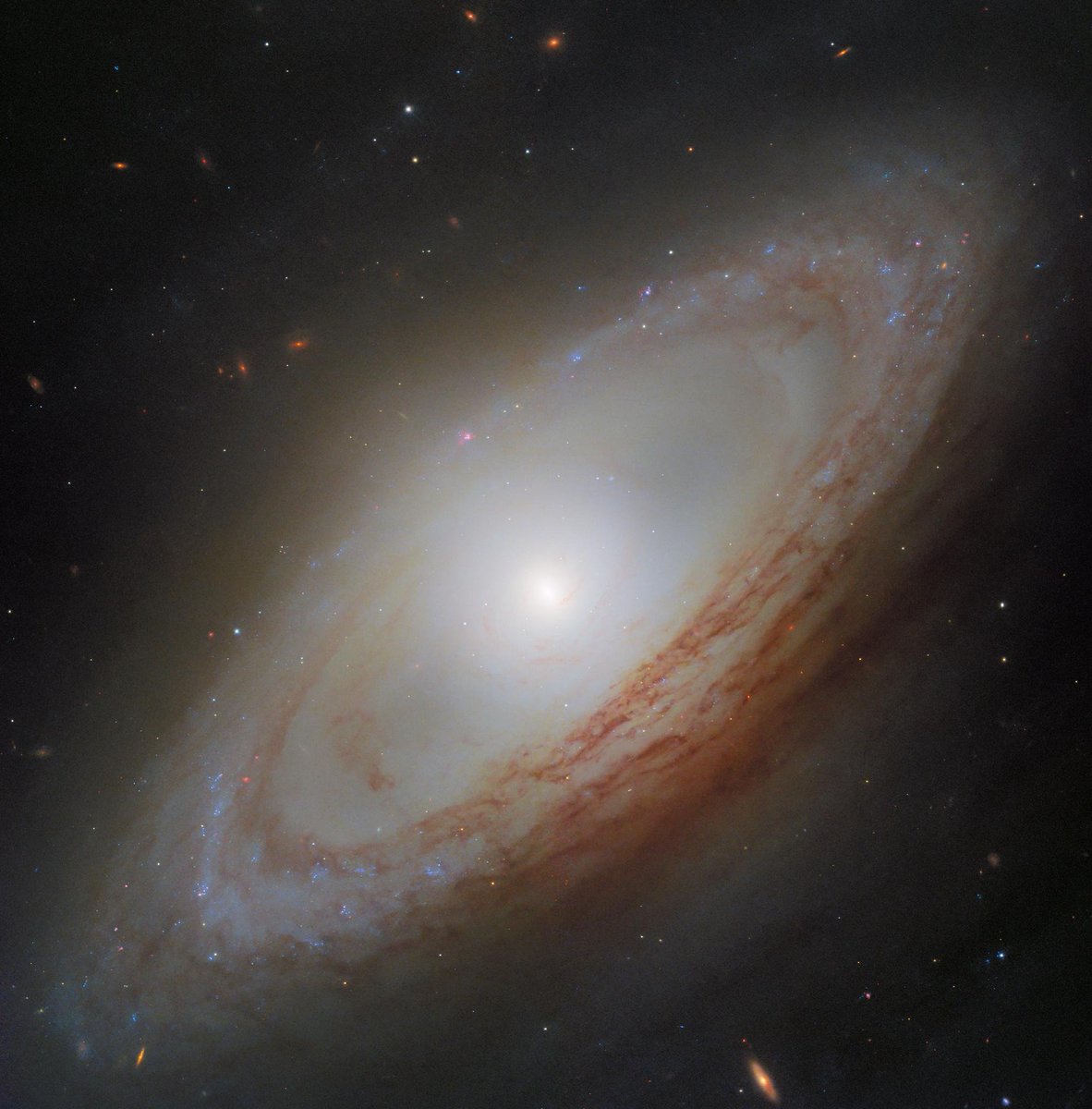 astrooalert's tweet photo. Galaxy NGC - 4698, in the constellation Virgo. (NASA) https://t.co/wkI5TRusd4