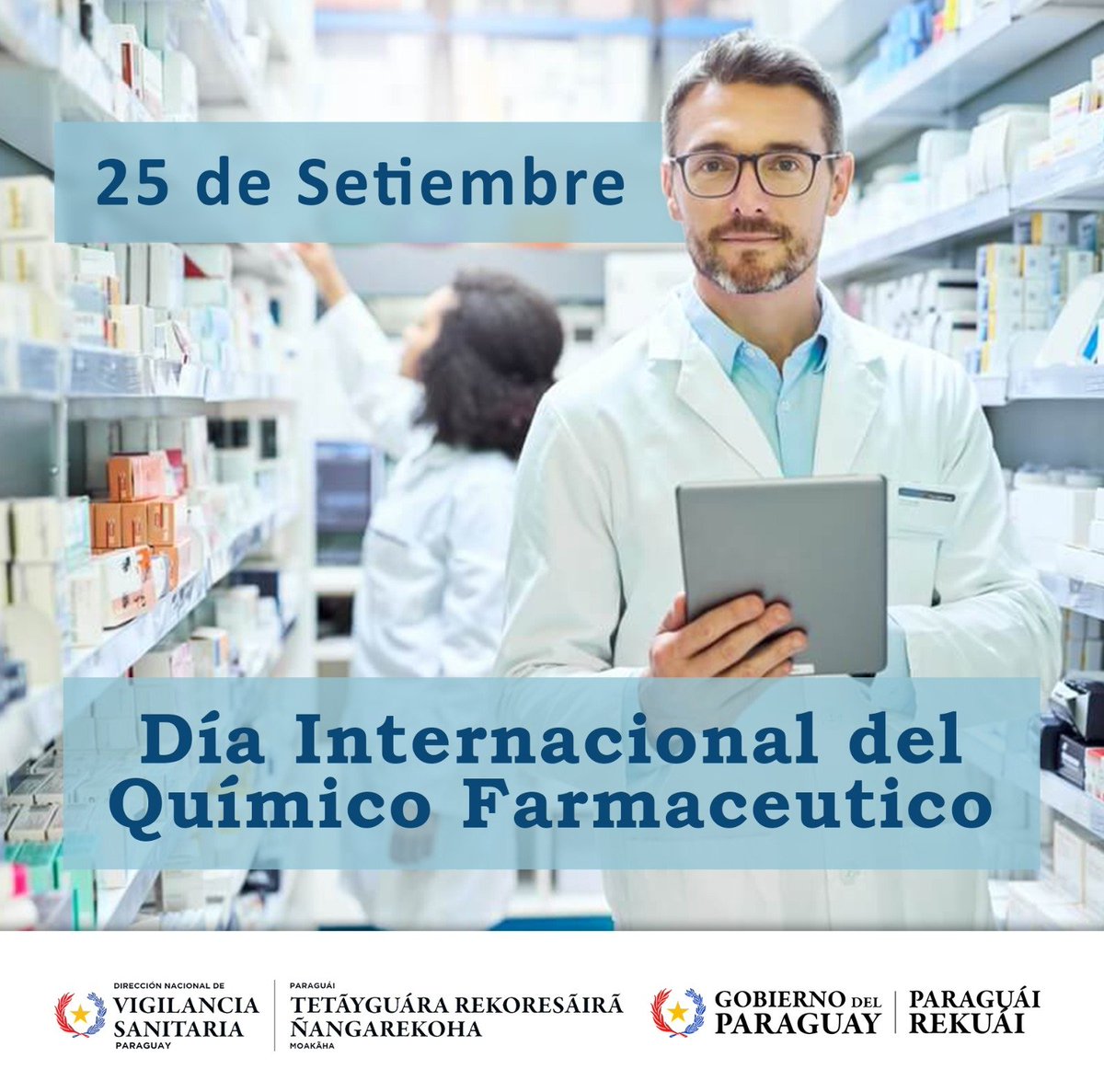 DINAVISApy's tweet photo. #DINAVISApy saluda a todos los Q.F. del país, que con ciencia, ética y vocación garantizan el acceso a productos seguros, eficaces y de calidad para toda la población. https://t.co/dtVoM4vZzI