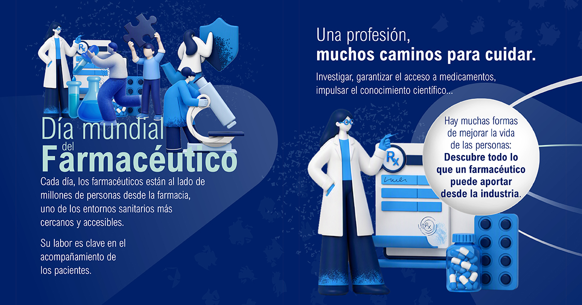 Normon_lab's tweet photo. Con motivo del Día Mundial del Farmacéutico, queremos reconocer la labor de todos los profesionales farmacéuticos, estén donde estén, y especialmente aquellos que trabajan en Normon desde todas sus áreas. 
#DíaMundialDelFarmacéutico #SomosNormon #LaSaludNuestroCamino https://t.co/EcctpzhXH4