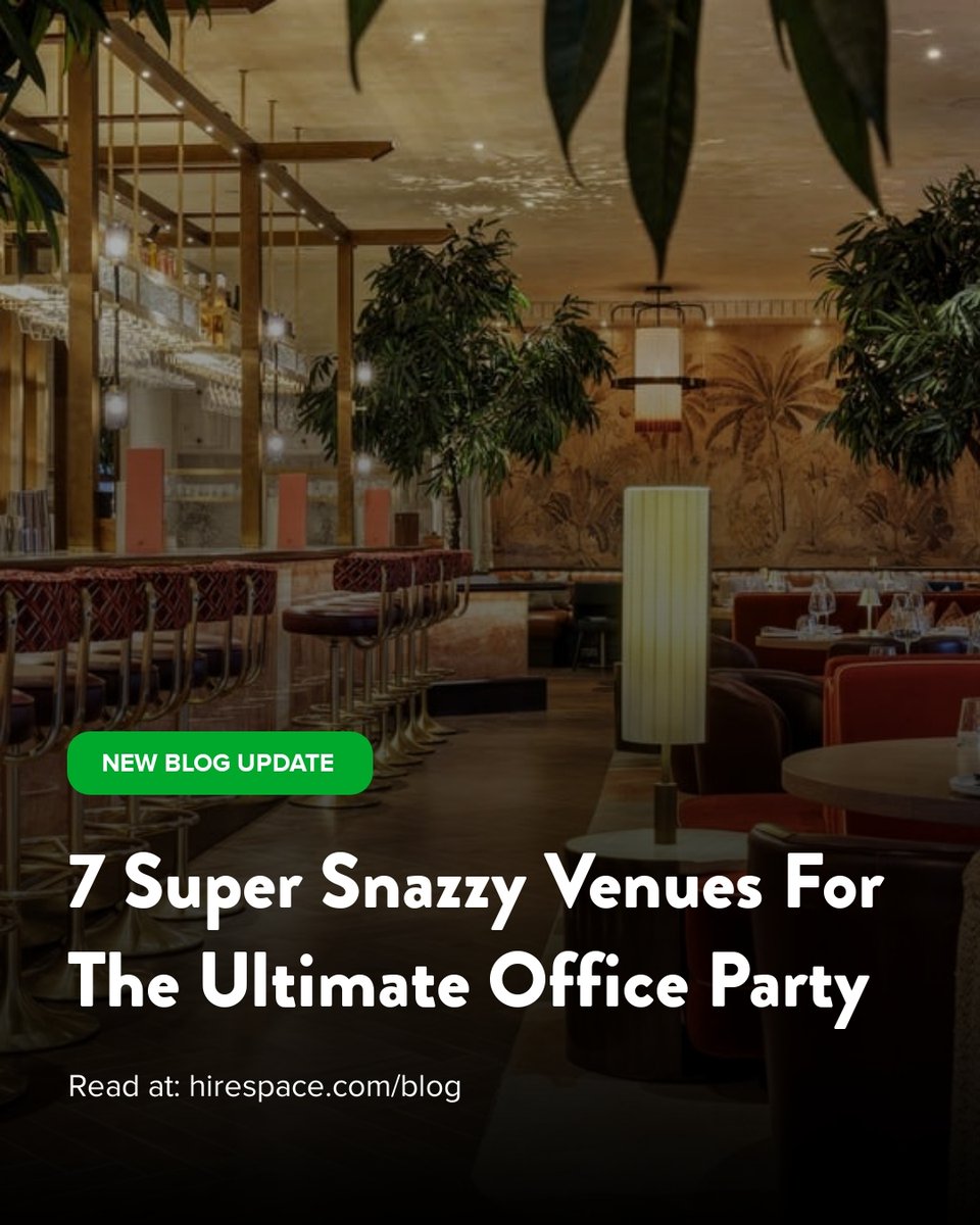 HireSpace's tweet photo. 🎉 The office party that lands is the one where you don't spot the office anywhere.

7 London venues that turn "team drinks" into something people remember, from disco-ball basements to rooftop terraces.

https://t.co/AfHIJyUHdy

#EventProfs #HireSpace https://t.co/iw8zP2KUwB