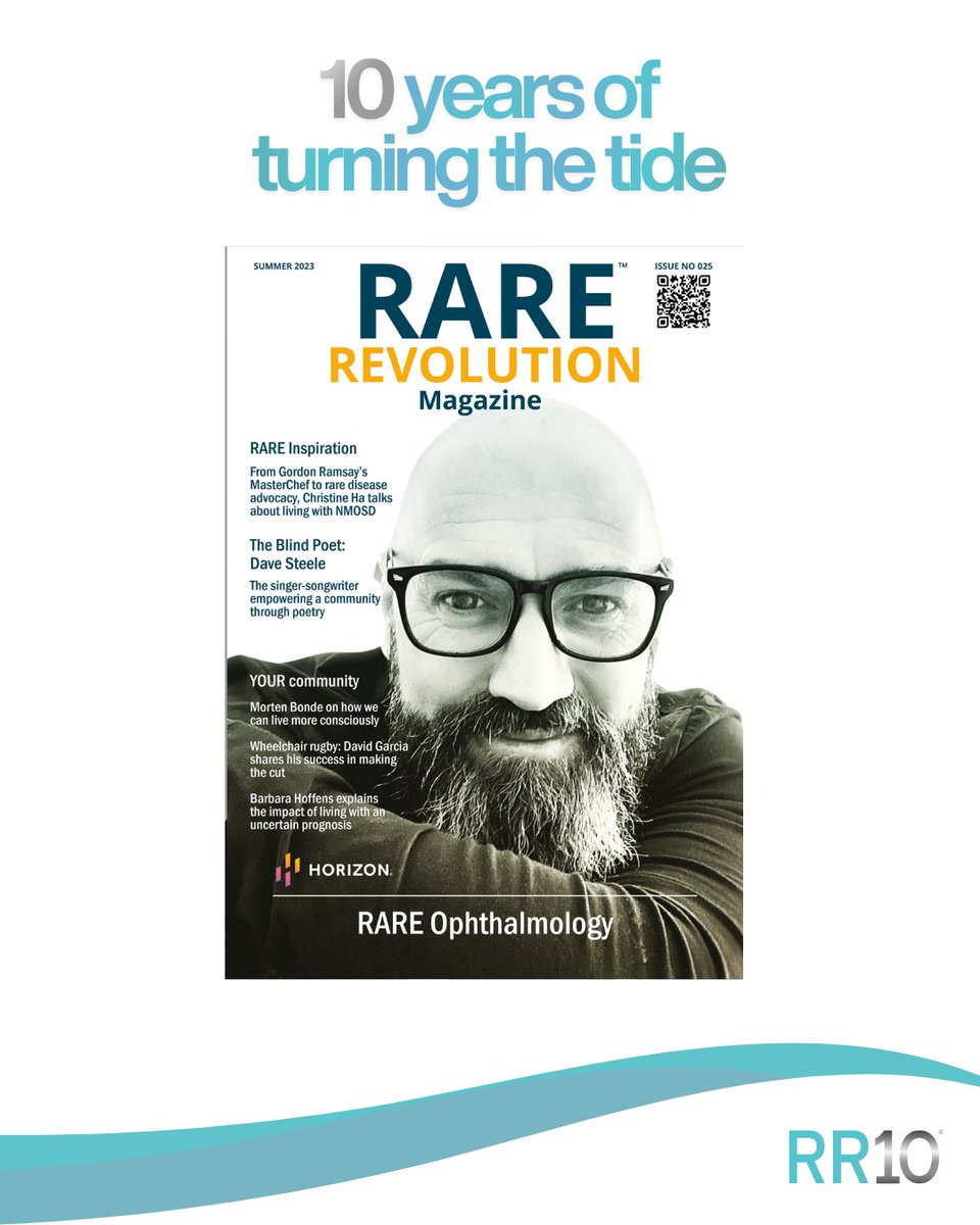 RareRevolutionM's tweet photo. We are taking a trip down memory lane as we celebrate our 10th Birthday this year. 

Our RARE Ophthalmology edition front cover features a striking image of Dave Steele, The BLind Poet, a singer -songwriter empowering an entire community through poetry. Dave lives with retinitis pigmentosa (RP) and gives a voice to the experience of slowly going blind through is beautifully penned volumes "Stand by Me RP"

Read the full edition here: https://t.co/U4RpRskEPU

#RR10 #RARERev10 #RARERevolut10n