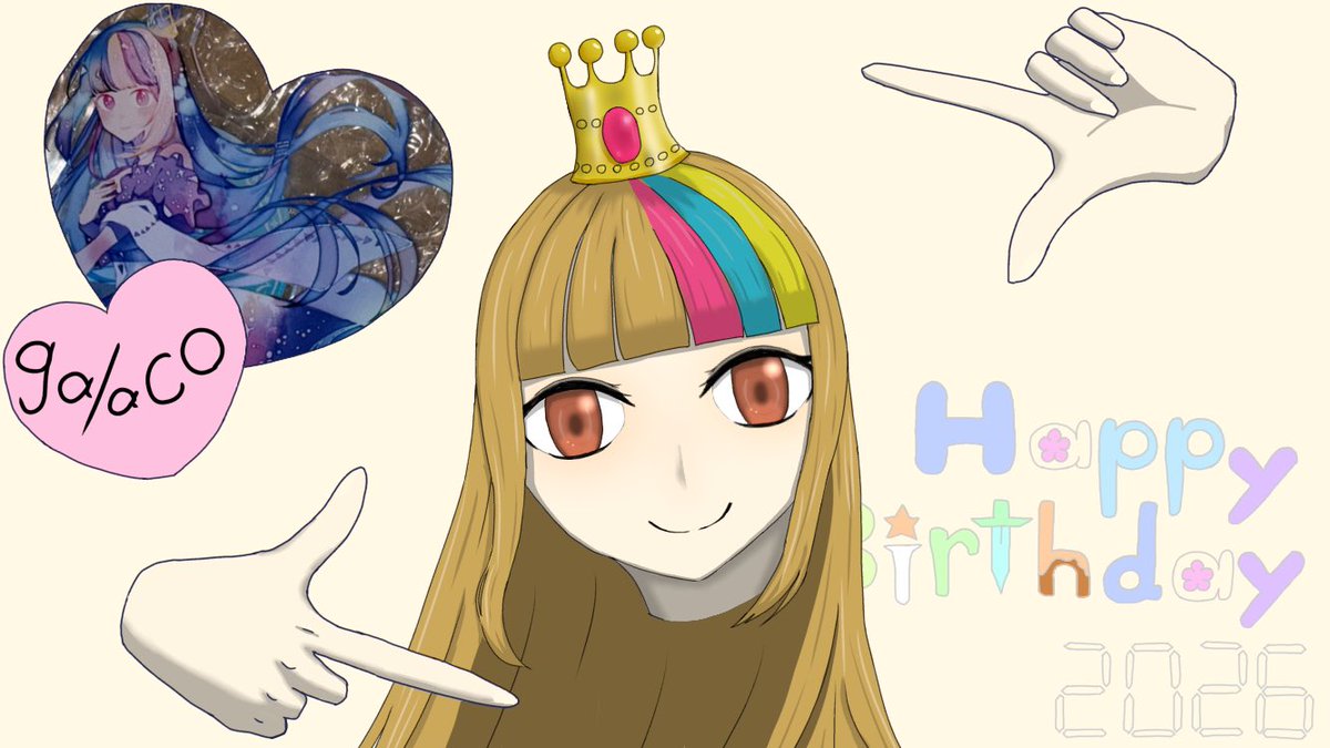 M_MMiku's tweet photo. 8月５日

ギャラ子 ハッピーバースデー🎂
(やっと八月の子！すでに大遅刻！)

#ギャラ子 
#galaco 
#ギャラ子誕生祭2026 https://t.co/4gihMyOAA2