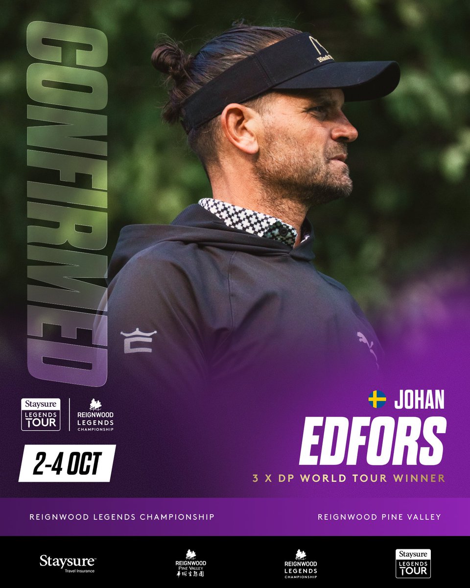 euLegendsTour's tweet photo. Hunting the hat-trick in China 👀

Johan Edfors heads to the Reignwood Legends Championship with two Staysure Legends Tour wins already this year.

Can he make it three at Reignwood Pine Valley?

#StaysureLegendsTour #ReignwoodLegendsChampionship https://t.co/t2eVPuC2Z1