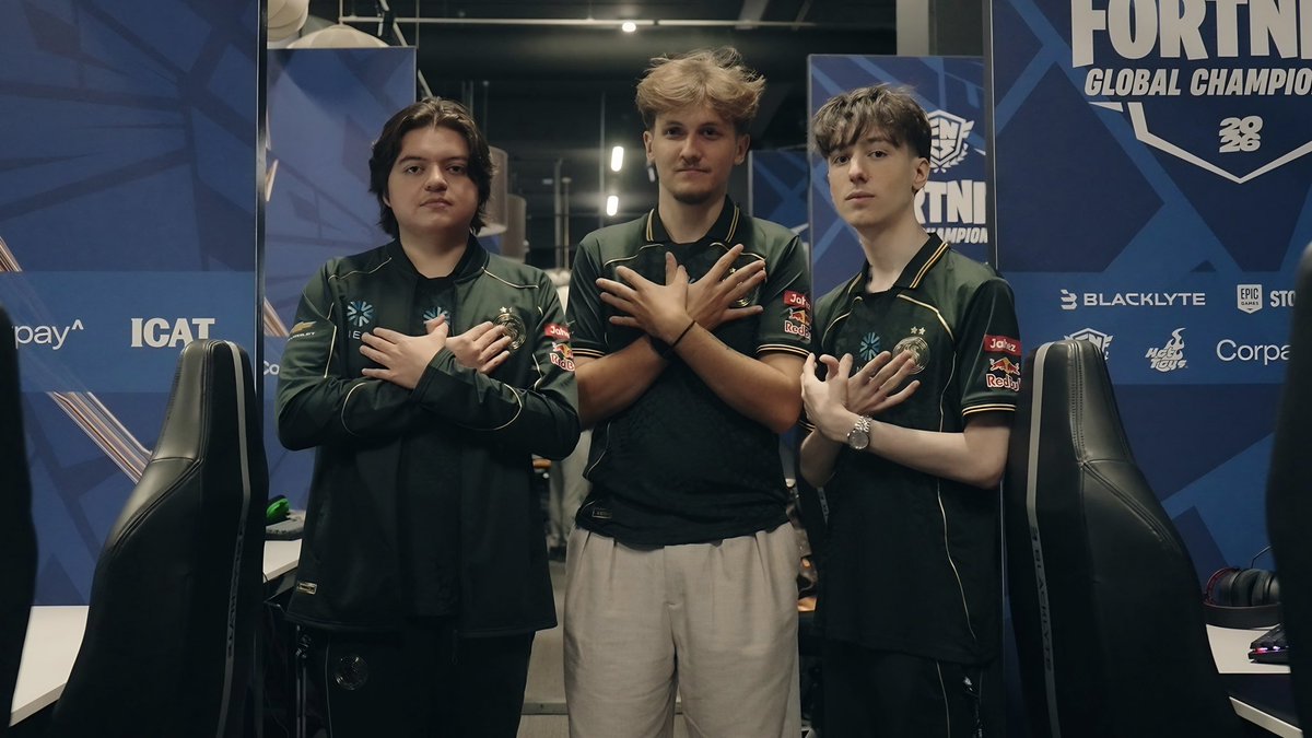 FalconsEsport's tweet photo. Hallo Antwerp. The defending champions have arrived 🇧🇪🦅

#FNCS https://t.co/1l1aiAijD4