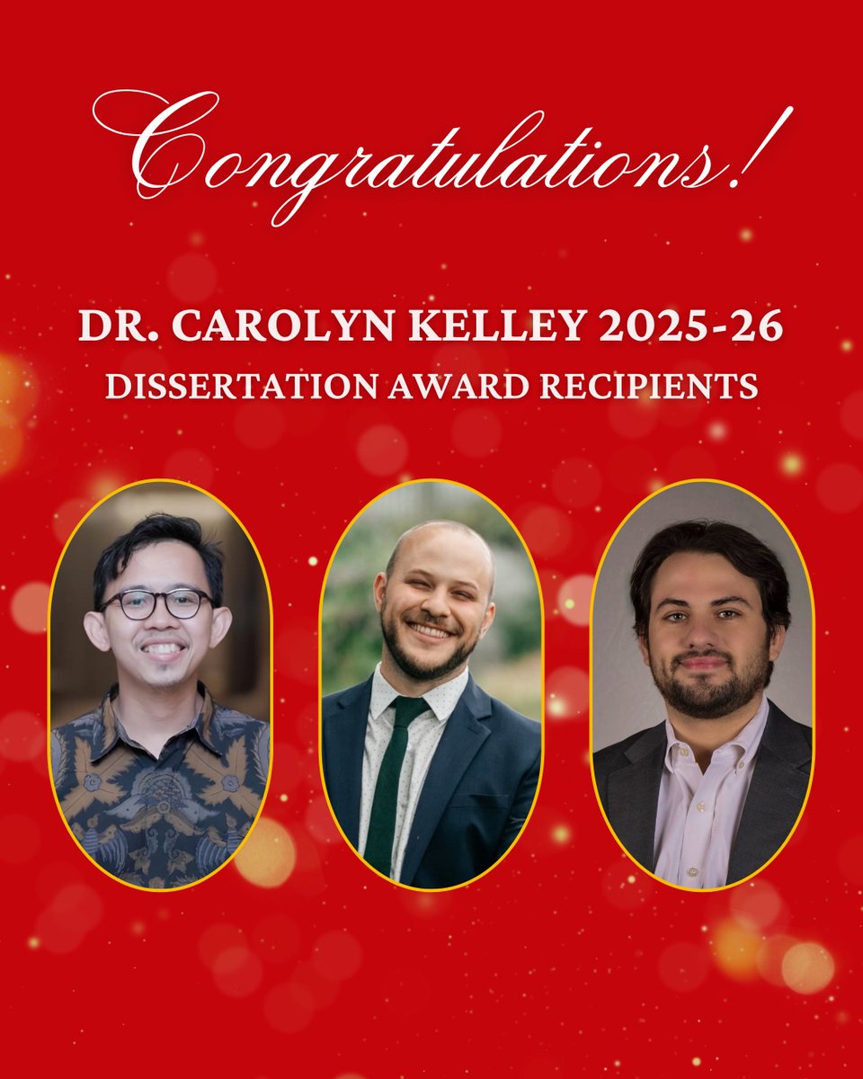 ELPAUW's tweet photo. Congratulations to our 2025-26 Dr. Carolyn Kelley Dissertation Award Recipients: Dr. @by_awaludin, Dr. Jared Colston, and Dr. Landry D. Levinson!
 
We wish our graduates the best of luck in their future endeavors!

#ThisIsELPA #ELPAExcellence #ForeverELPA #UWSoE #PhD #Research https://t.co/J3dp5flMb4