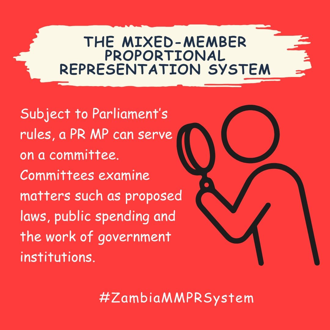 Drmakaliki_tp's tweet photo. PR MPs are not half MPs. They can serve on parliamentary committees and participate fully in examining proposed laws, public spending and government work.  #ZambiaMMPRSystem https://t.co/aDKInZosvA