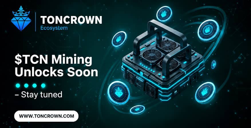 Toncrown_Defii's tweet photo. ⛏️ $TCN Mining is coming to TonCrown!
A new way for the community to earn and participate in the TonCrown ecosystem is getting ready to launch. $TCN Mining Hub will bring mining rewards directly into the ecosystem.

Stay tuned. The crown is getting ready.

https://t.co/7tzI1IXIHs https://t.co/75CSVYj40M