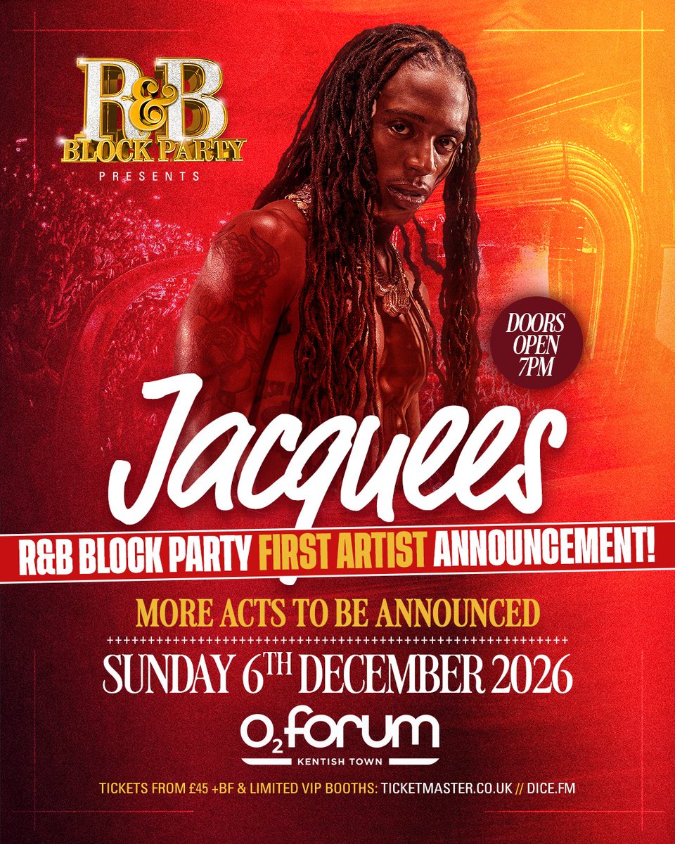 O2ForumKTown's tweet photo. NEW // Don't miss the ultimate R&B block party with R&B favourite @Jacquees at #O2ForumKentishTown on Sun 06 Dec⚡
Get 48-hour priority tickets from 10am Wed 30 Sep 👉https://t.co/SUZviZxxpy
#Jacquees https://t.co/k9vZRydpyt