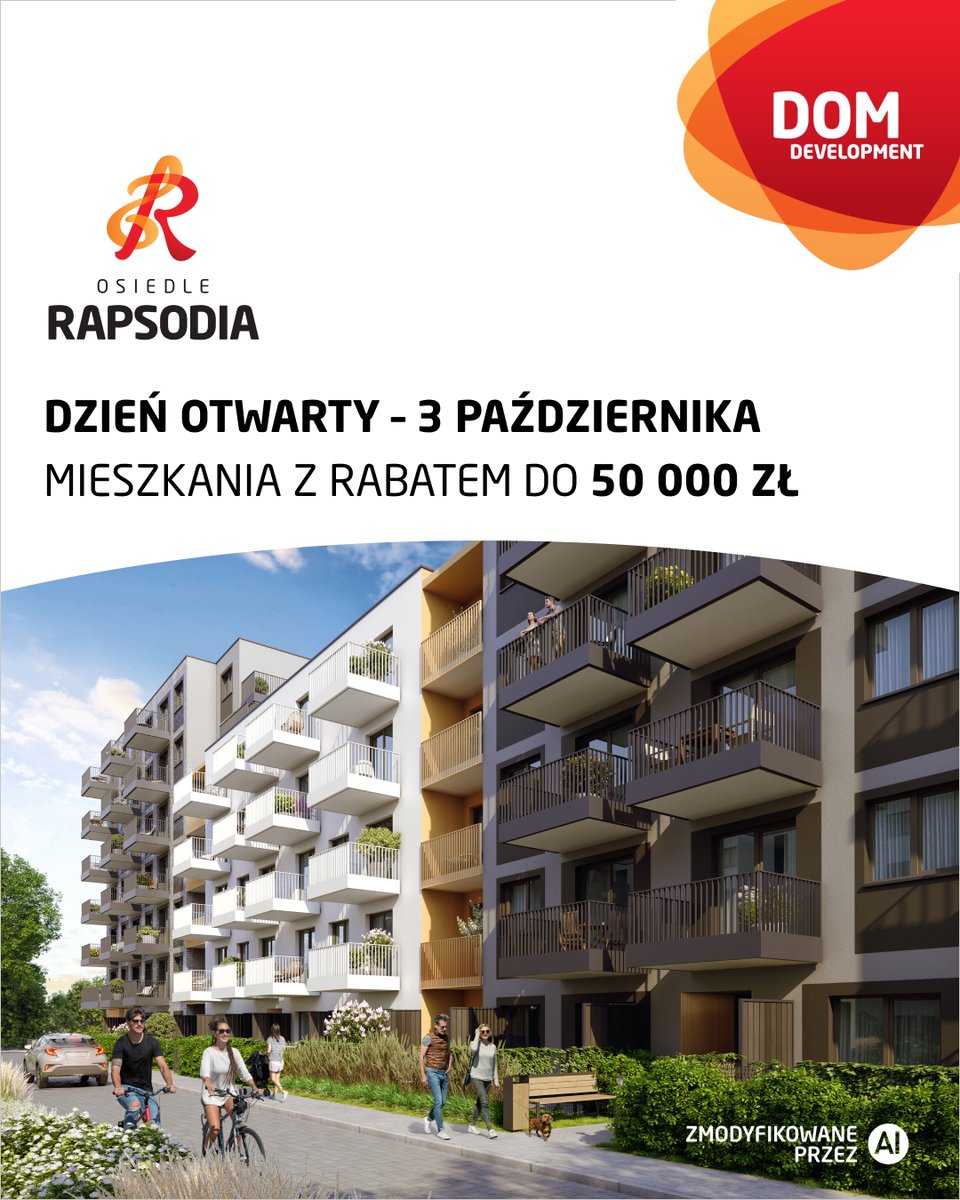 DomDevelopment's tweet photo. W najbliższą sobotę zapraszamy na Dzień Otwarty Osiedla Rapsodia we Wrocławiu!

W biurze sprzedaży przy ul. Wołowskiej 5, w godzinach od 10:00-16:00 czekają atrakcyjne rabaty do 50 000 na wybrane mieszkania.

Dowiedz się więcej: https://t.co/6DbWefxOFv. https://t.co/WDb0tTI6yg