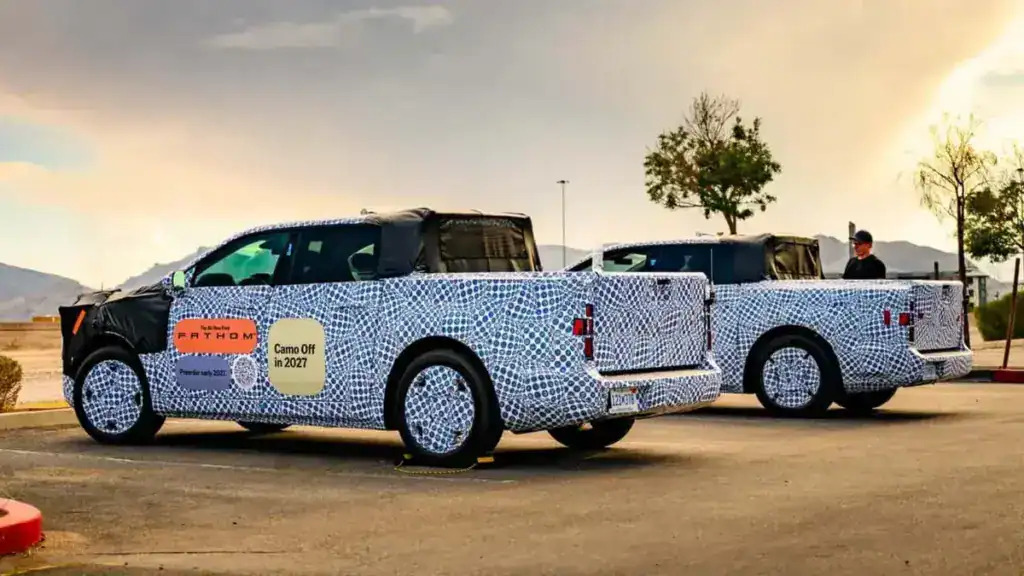 leakpt's tweet photo. A Ford quer meter uma TV no “frunk” da sua nova pick-up! https://t.co/DkEsYvtIFY #Ford #PickUp #Frunk #CarrosElétricos #InovaçãoAutomotiva https://t.co/SCCWD2VsYV