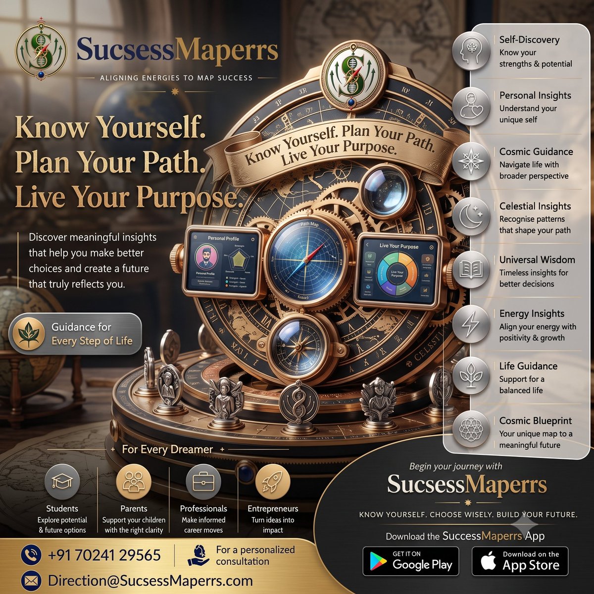 SucsessMaperrs's tweet photo. Know Yourself. Plan Your Path. Live Your Purpose. ✨🧭

Every great journey begins with inner clarity. Whether you are a student exploring your true potential, a professional making career moves, or an entrepreneur building impact, SucsessMaperrs brings together timeless wisdom https://t.co/rCQc42Dxk1