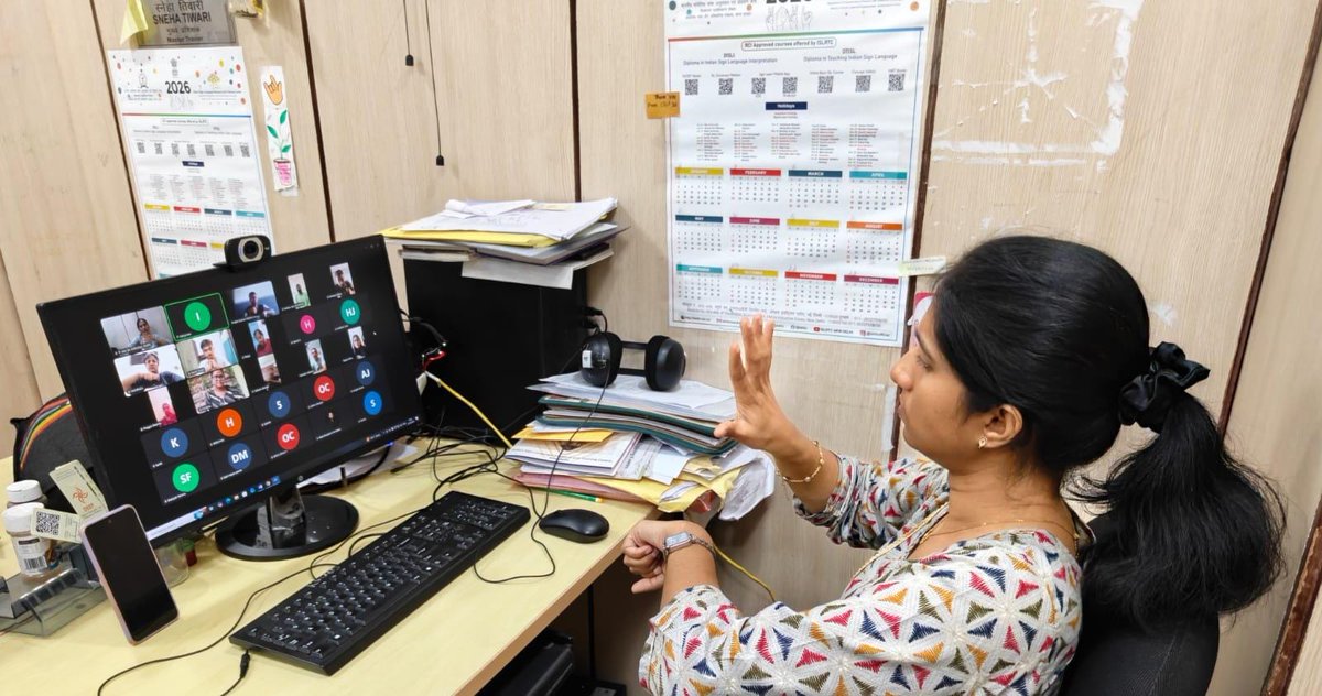 islrtc's tweet photo. As part of International Week of Deaf People 2026, ISLRTC conducted an Online Basic ISL Awareness Training for IndiGo staff on 22.09.26.

Around 130 participants joined the session, promoting Indian Sign Language, inclusion, accessibility and equal communication.
#IndiaSpeaksISL https://t.co/6K0E8Anhxa