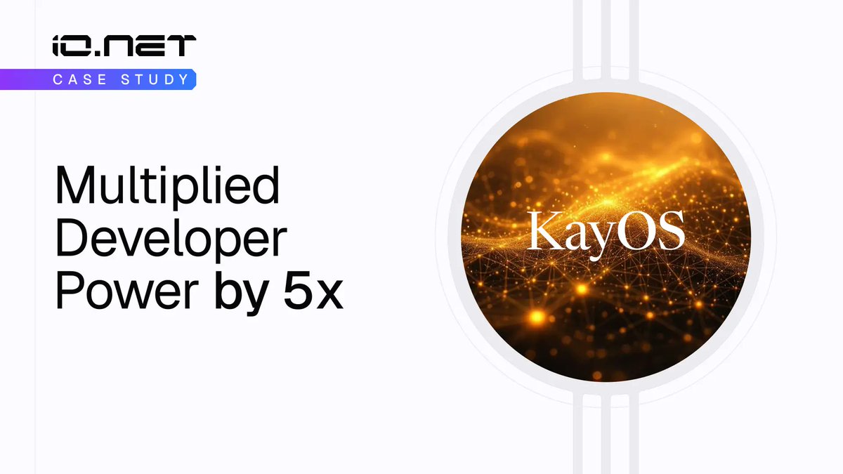 ionet's tweet photo. 60% lower compute costs. 

Same output, one unified API.

That's @kayos_ai, an AI startup running their entire agent stack on io.intelligence.

Previously they were spending $2,500/month per customer across a fragmented setup (Groq, Cerebras, Anthropic, OpenAI). 

Now it's $1,000/month, zero rate limits, one provider.

This is what happens when compute stops being the bottleneck.
https://t.co/soZ3oA73Eq