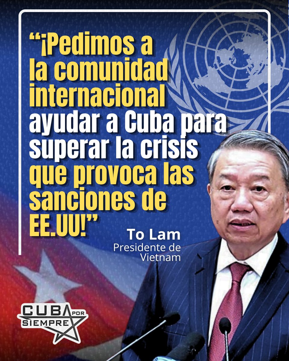 CubaPorSiempre_'s tweet photo. Vietnam hace el llamado al mundo: debe ayudar a Cuba para superar la crisis que provoca las sanciones de EE.UU. https://t.co/Lfqmon0cwP