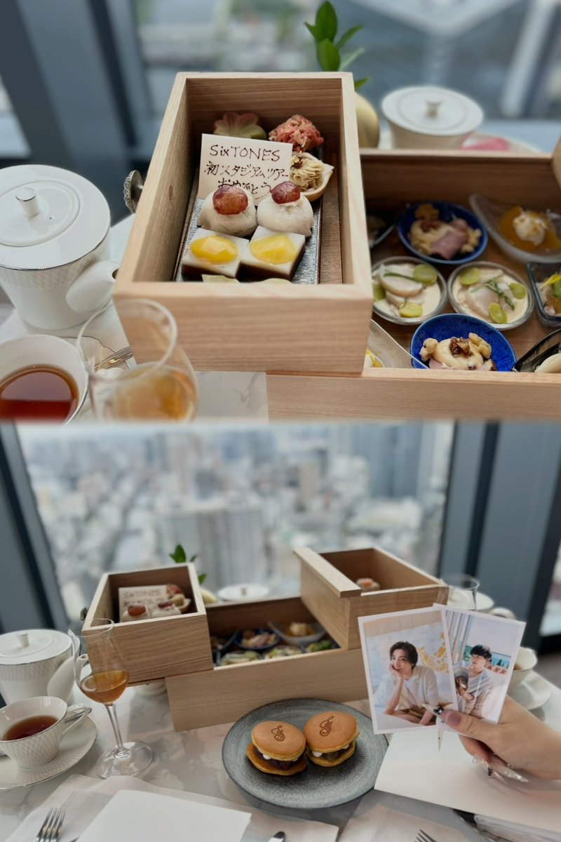 h0xmra's tweet photo. フェアモント東京の和ヌン⟡͈

初めての和ヌンだったんだけどおにぎりがすっごく美味しかった✨
秋の食べ物ぜんっぶ美味しい🍁

改めてSixTONESスタジアムおめでとう🩶 https://t.co/vcuM82AzCE