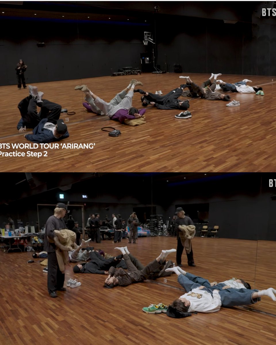 winnttaebear's tweet photo. They are stretching https://t.co/cCXIpDgqks