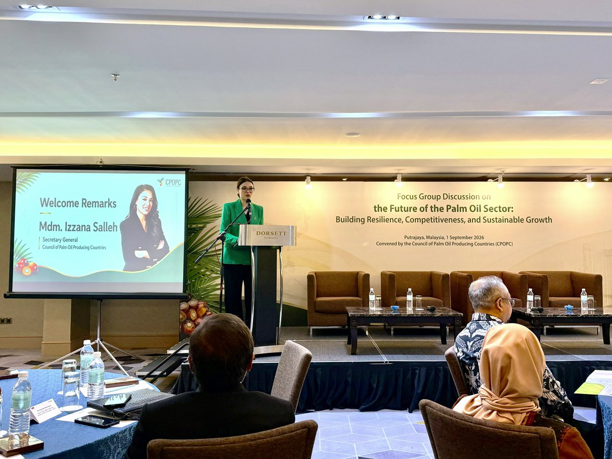 CPOPC_NET's tweet photo. CPOPC convened a Focus Group Discussion on “The Future of the Palm Oil Sector: Building Resilience, Competitiveness, and Sustainable Growth” in Putrajaya, Malaysia. To exchange views on key developments affecting the palm oil sector and their implications for producing countries. https://t.co/rUqsBWOShy