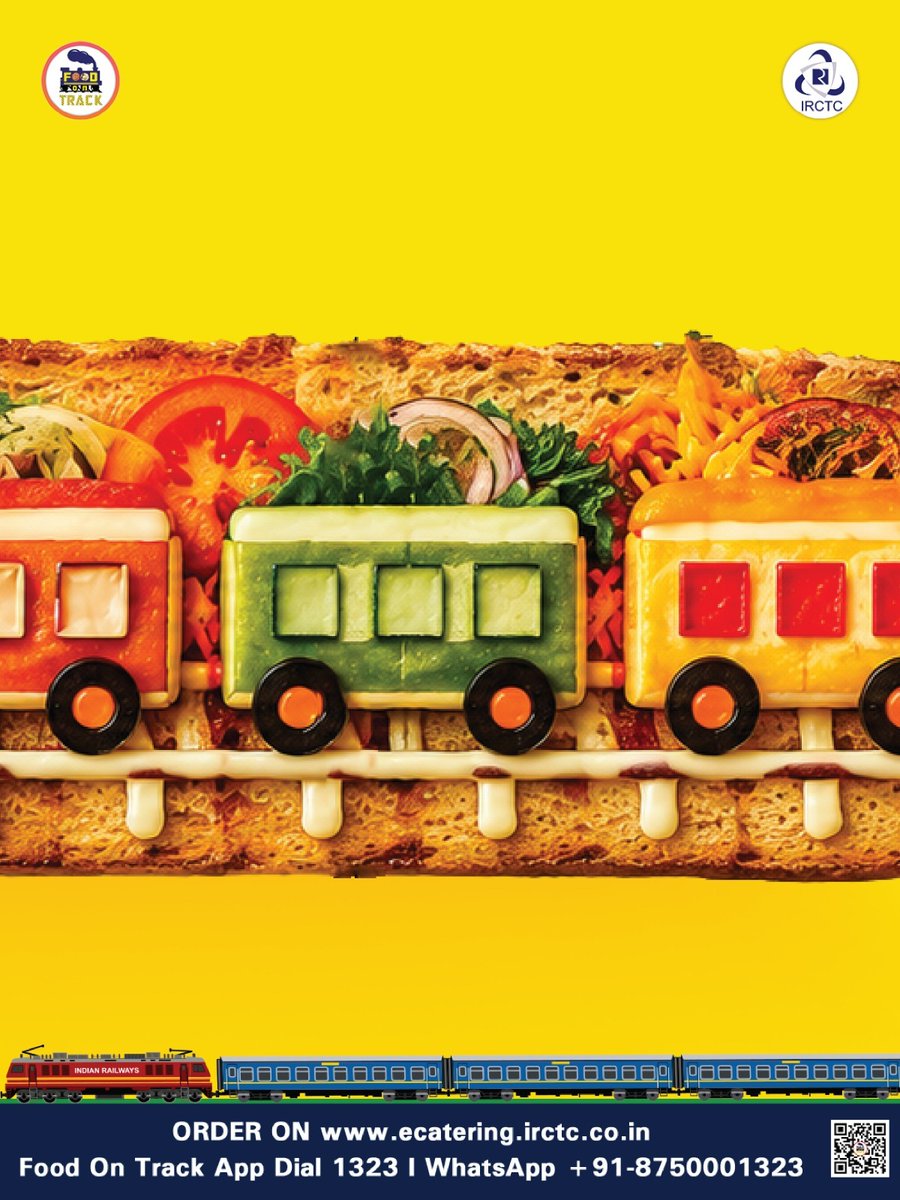 eCateringIRCTC's tweet photo. India’s journeys are made of more than destinations, they’re made of flavours, traditions, and regional favourites along the way. From familiar comfort food to tastes inspired by different corners of the country, every meal can add something special to the journey. With IRCTC eCatering, explore a wide variety of food options and have your chosen meal delivered right to your coach. Because some of the best parts of travelling can be enjoyed one bite at a time.

Order fresh, hygienic meals from trusted restaurant brands and get them delivered right to your train coach.

🌐 https://t.co/sj0NT7G2Cn
📲 Install #FoodOnTrack app
📞 Call 1323
📱 WhatsApp +91-8750001323