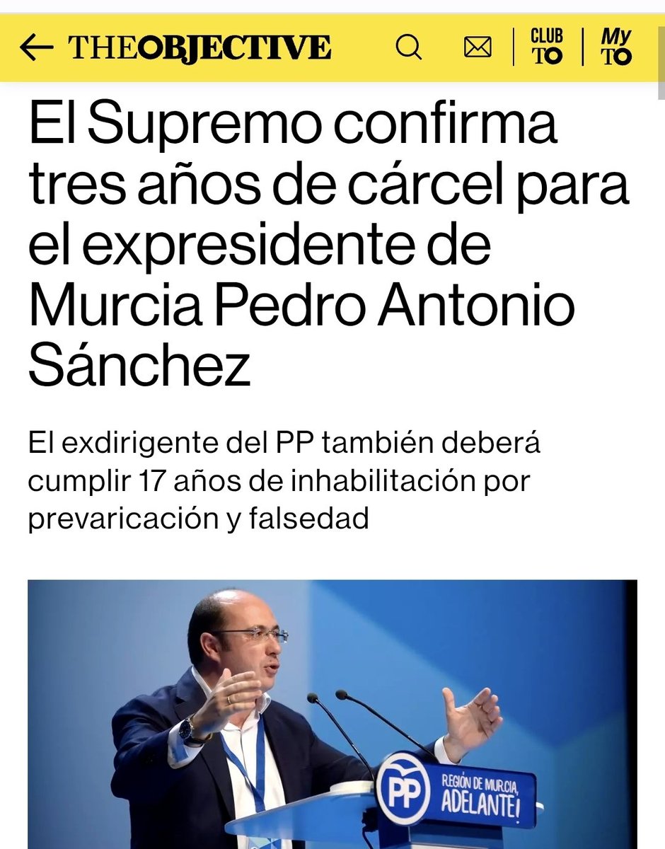 criaturina's tweet photo. EL PSOE AZUL

‼️‼️ El Supremo confirma tres años de cárcel para el expresidente de Murcia Pedro Antonio Sánchez.

‼️‼️ El exdirigente del PP también deberá cumplir 17 años de inhabilitación por prevaricación y falsedad.

 https://t.co/pFQChpiqAP https://t.co/DWqnYm0tNy