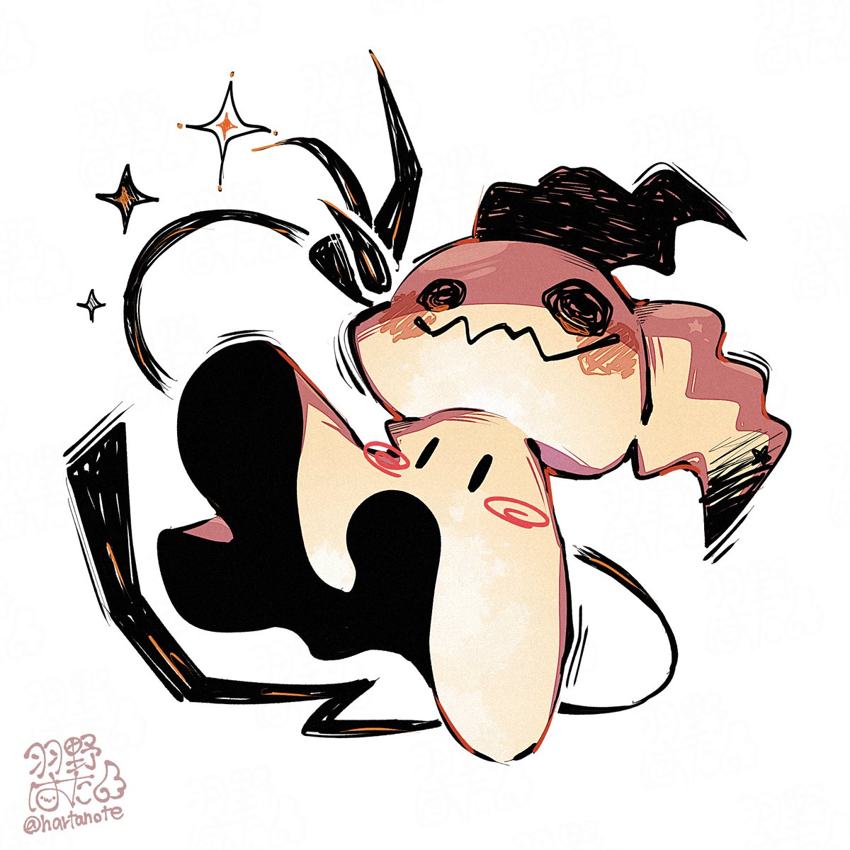 hartanote's tweet photo. •⩊•4日連続描いたミミッキュ！ https://t.co/WsHIPbwClO