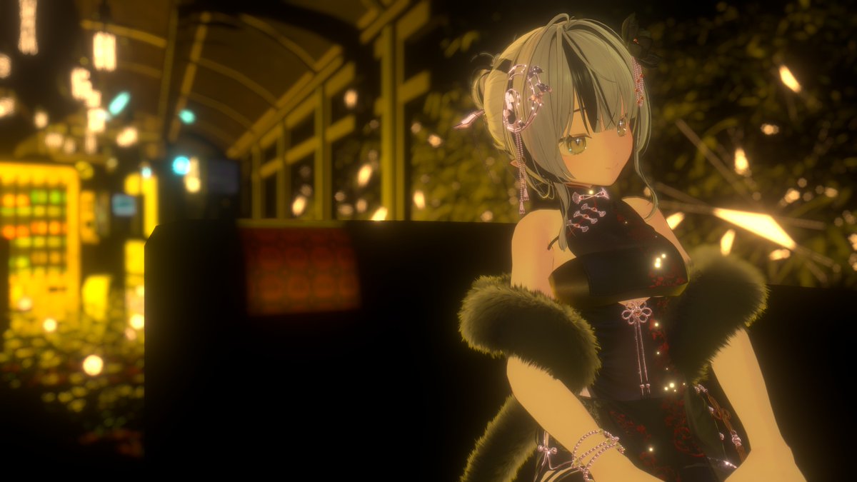 amocha_vrc's tweet photo. いい改変ができたから、中華ワールドの下見ついでにお写真撮りに行ってたんだけど、蘭麗ちゃんGetする前に何回も見てたPVのワールド見つけて大歓喜だった

本当にかわいい～～🌸
#Ran_rei https://t.co/aW4cEtBtM7