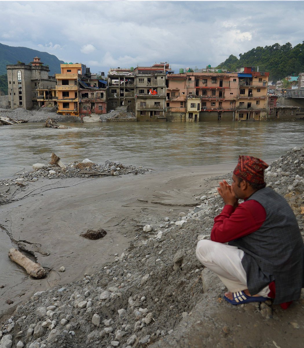 pubity's tweet photo. Nepal’s PM says flash flood "was a warning to the world" that climate change disproportionately hurts poorer nations.

"We did not create this crisis, yet we are paying a colossal price for it. The answer cannot simply be another mega loan." https://t.co/Q7DHXsP5jx