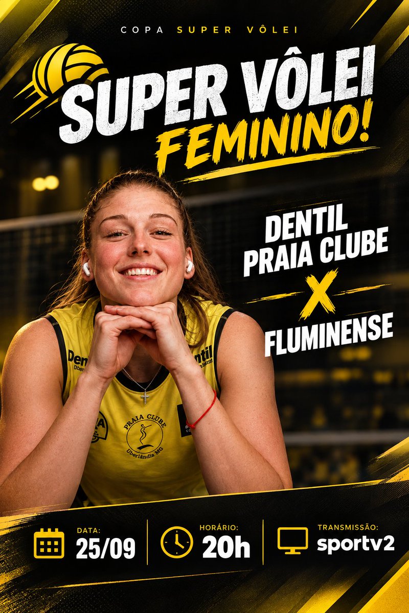 DentilPraiaNews's tweet photo. ESTREIA NA TEMPORADA! 

🏆 Copa Super Vôlei 
🔢 Rodada 2
⚔️ Dentil Praia Clube x Fluminense 
🕛 20h00
🏟 Arena Niterói 
📍 Niterói - RJ
📺 Sportv2
💛🖤 https://t.co/ggnydAZupP