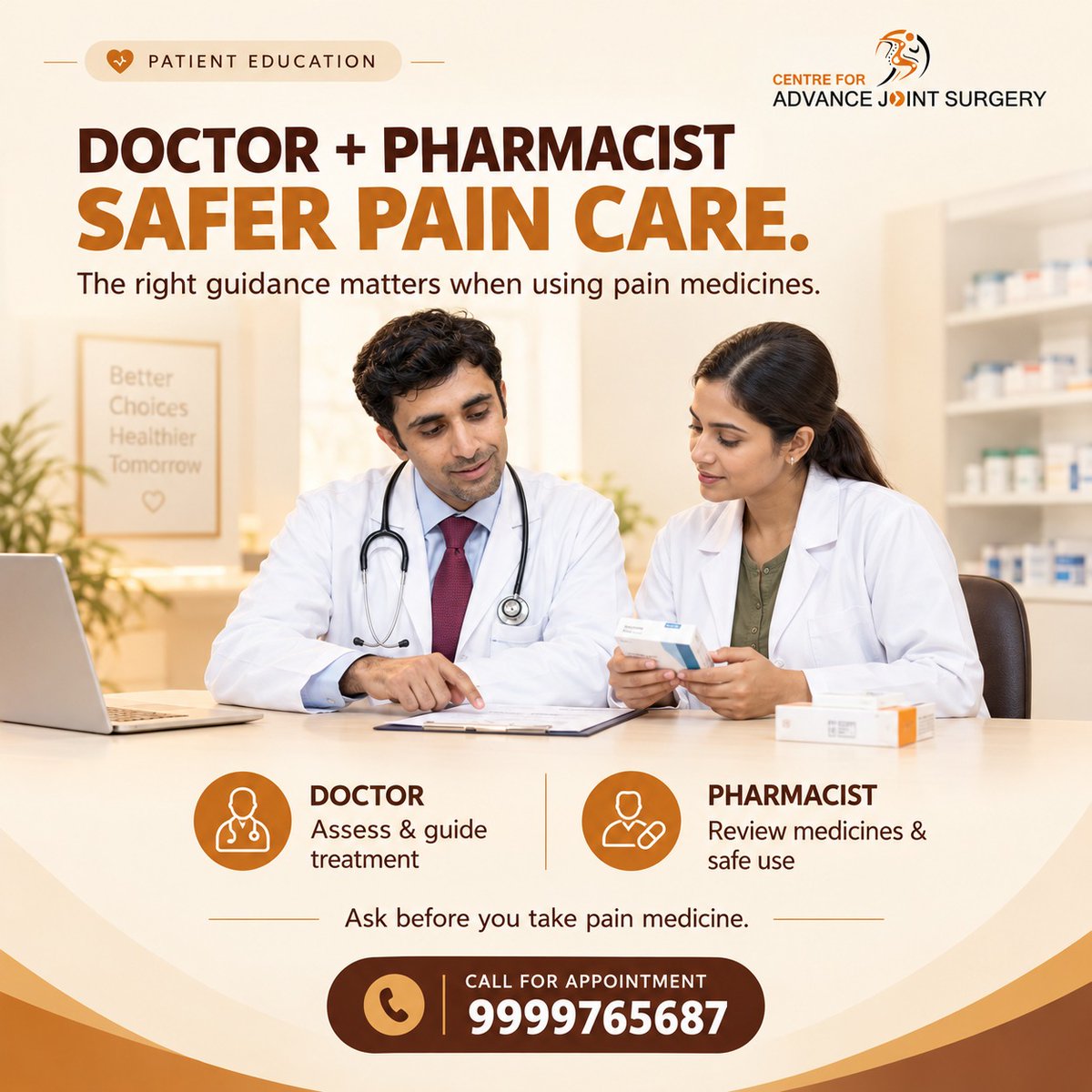 DrNikunjORTHO's tweet photo. Safer #paincare involves more than choosing a #medication.
Discuss #clinicalassessment, #medicationreview, #usageinstructions and possible drug interactions with your #healthcare team.
Clear communication supports informed decisions.
#MedicationSafety #PainManagement https://t.co/GLD6UKV8Ev