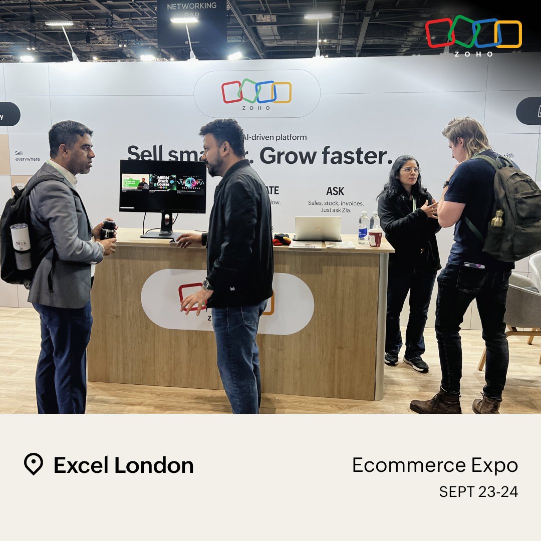 ZohoInventory's tweet photo. eCommerce Expo 2026 — done and dusted! 🙌
Two packed days at ExCeL London, brilliant conversations, and so many great people building exciting things in eCommerce. Until next time, London 👋
#eCommerceExpo2026 #ZohoInventory #Ecommerce https://t.co/lyehu5zcTP