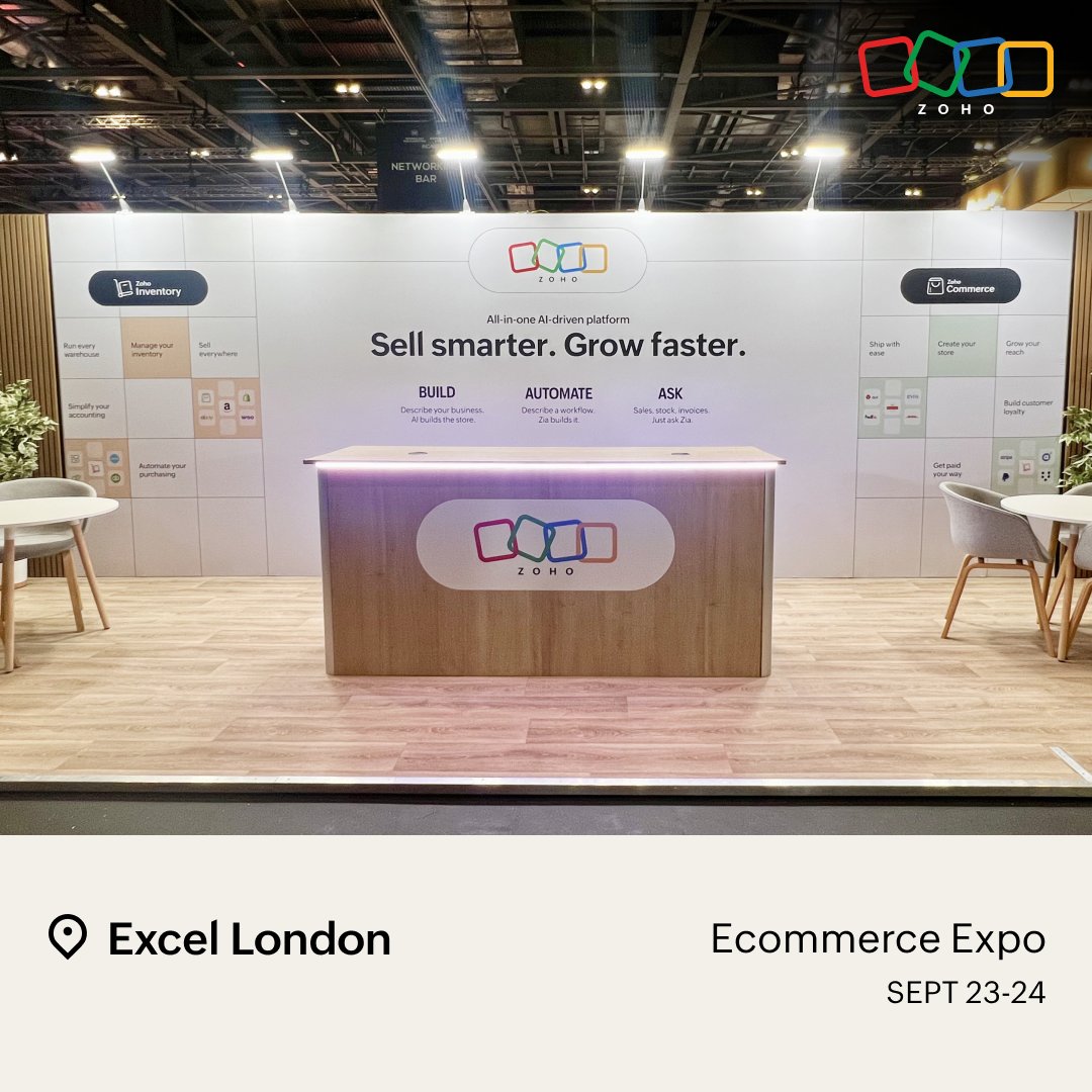 ZohoInventory's tweet photo. eCommerce Expo 2026 — done and dusted! 🙌
Two packed days at ExCeL London, brilliant conversations, and so many great people building exciting things in eCommerce. Until next time, London 👋
#eCommerceExpo2026 #ZohoInventory #Ecommerce https://t.co/lyehu5zcTP