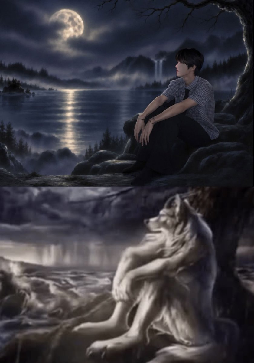jaeritea's tweet photo. jaehee recreating lonely alpha wolf meme vs the rest of wishies being emo/baddies 😭 https://t.co/7LiBdb7Zs6