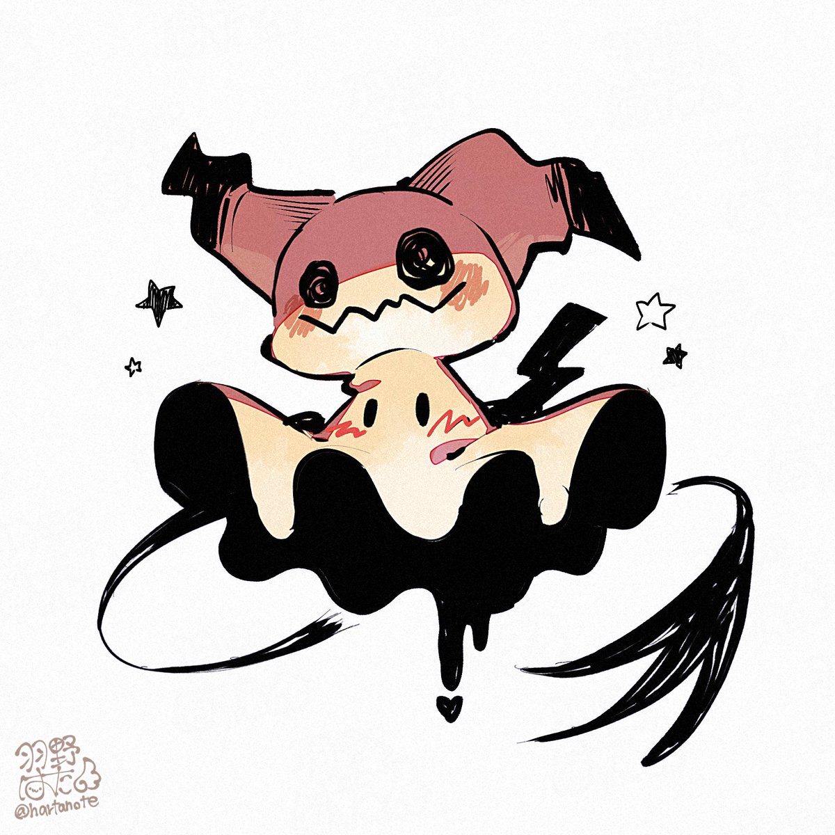 hartanote's tweet photo. •⩊•4日連続描いたミミッキュ！ https://t.co/WsHIPbwClO