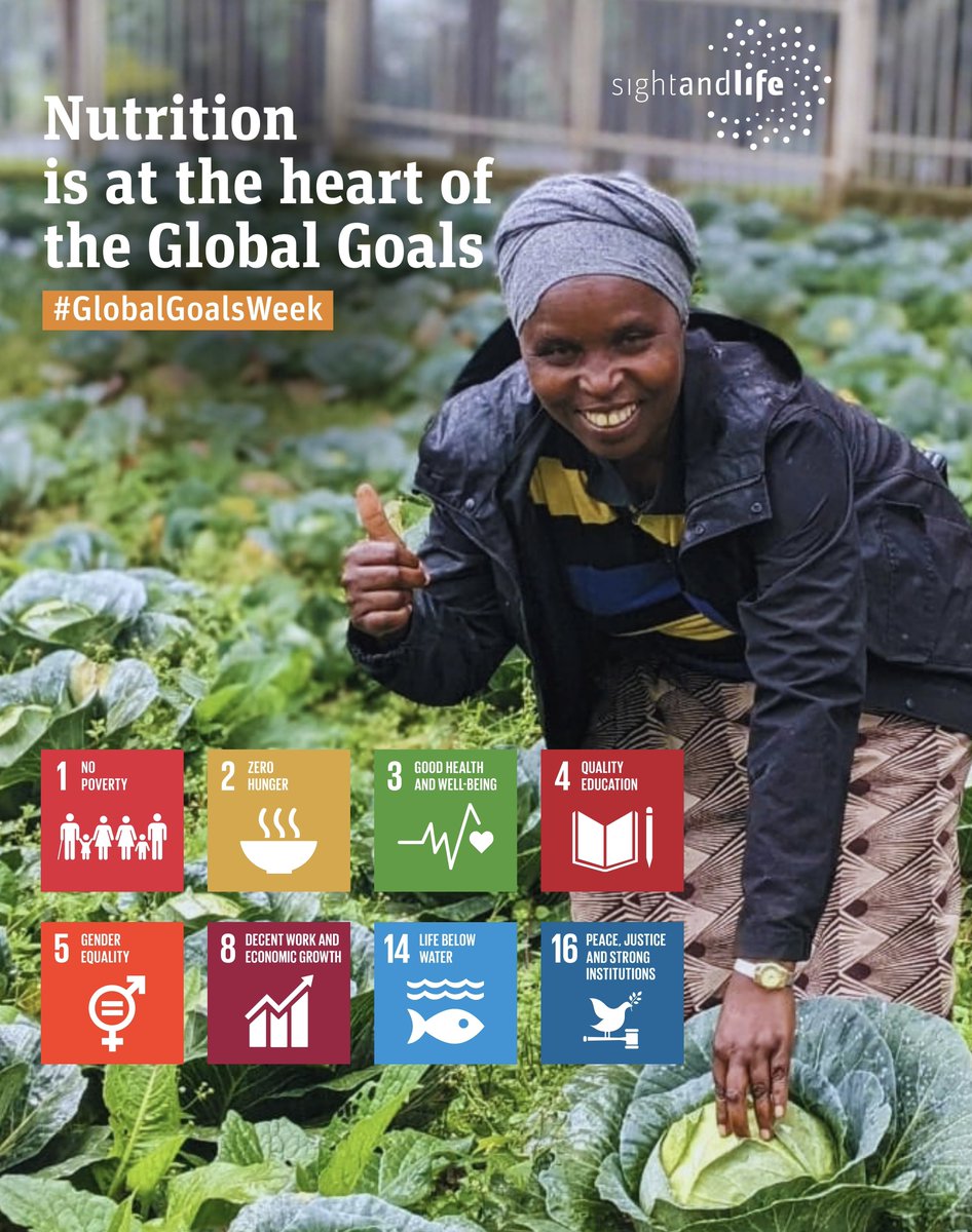 SightandLife's tweet photo. With 2030 approaching, #GlobalGoalsWeek is a reminder that nutrition is both a driver and a marker of global development, and deserves sustained attention and investment.
 
At least 12 of the 17 Global Goals include indicators that are closely linked to nutrition. Improved nutrition is a platform for progress in health, education, employment, women’s empowerment and the reduction of poverty and inequality, while also contributing to more peaceful, secure and stable societies.
 
🔹Yet progress remains slow, and the world is still off track to meet key global nutrition targets by 2030.
 
Malnutrition is shaped by more than access to nutritious and safe food. Health, care, education, water, sanitation and hygiene, women’s empowerment, livelihoods and access to resources all influence nutrition outcomes. Addressing it therefore requires action across sectors, with governments, researchers, funders, communities and the private sector working together to develop solutions that can be delivered, financed and sustained at scale.
 
📍This is the approach we bring to our work at Sight and Life: combining evidence with cross-sector partnerships and delivery models that respond to local realities and create pathways to lasting impact.
 
As world leaders meet at #UNGA81, attention is turning to what it will take to accelerate progress towards the Sustainable Development Goals. For nutrition, that means investing in what works, strengthening the partnerships needed to deliver at scale, and ensuring evidence translates into action where it matters most.
 
🔗Learn more about why nutrition matters across the SDGs: https://t.co/qHnkexu50n

#SDGs #Nutrition #GlobalHealth #FoodSystems