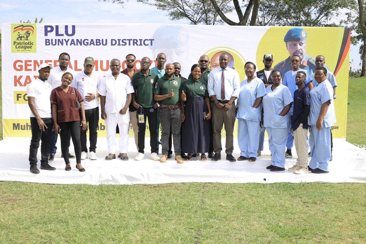 PLUNEXT's tweet photo. PLU medical team have just landed in Bunyangabu for an official launch of endorsing GEN @mkainerugaba Museveni 🙏🏼

   TUKO PAMOJA 💪🏼 https://t.co/hk8eMUBHkw
