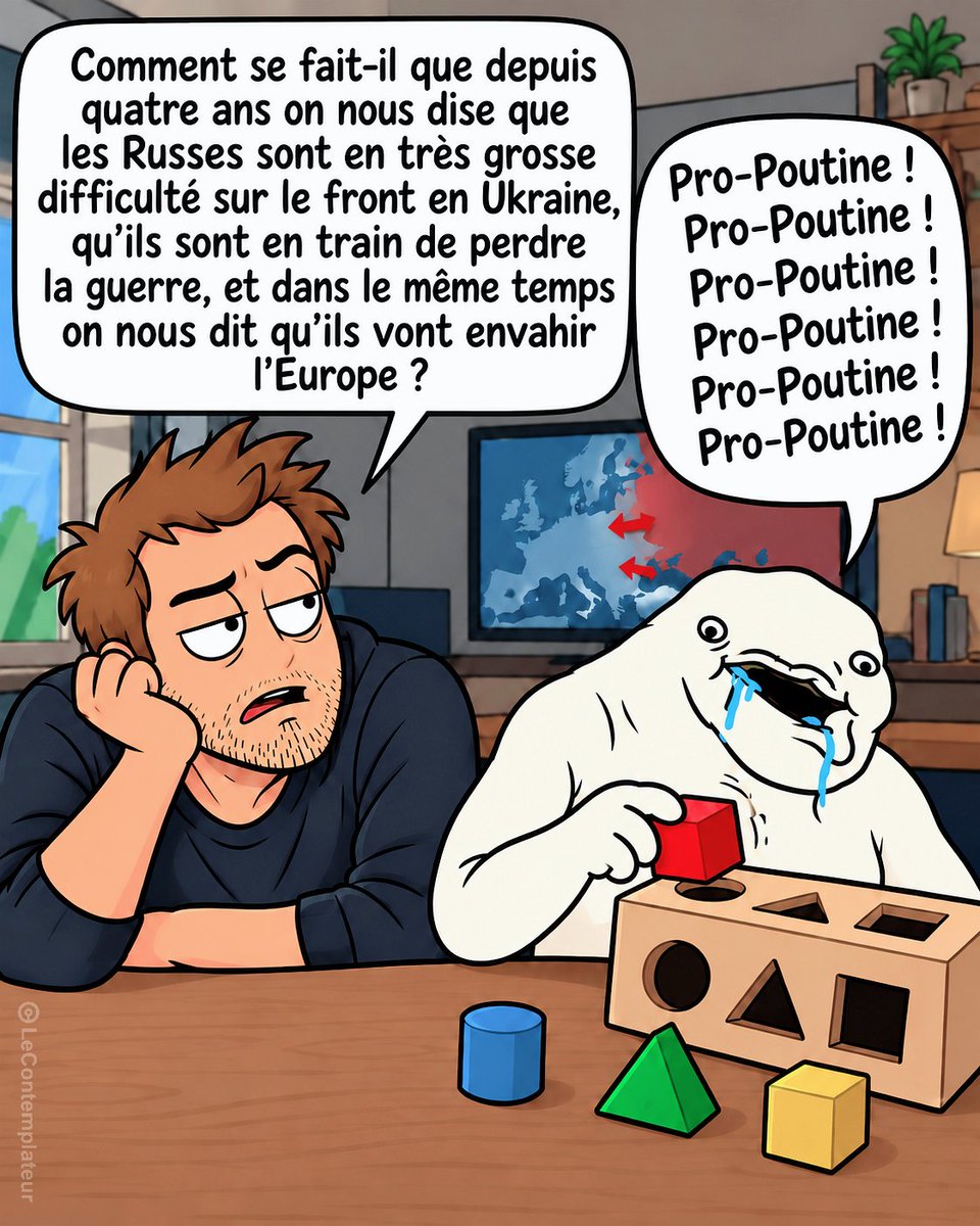 LeContempIateur's tweet photo. Vous pouvez répéter “pro-Poutine” autant de fois que vous voulez, mais ça ne répond toujours pas à la question... https://t.co/w8wrOJYBIt