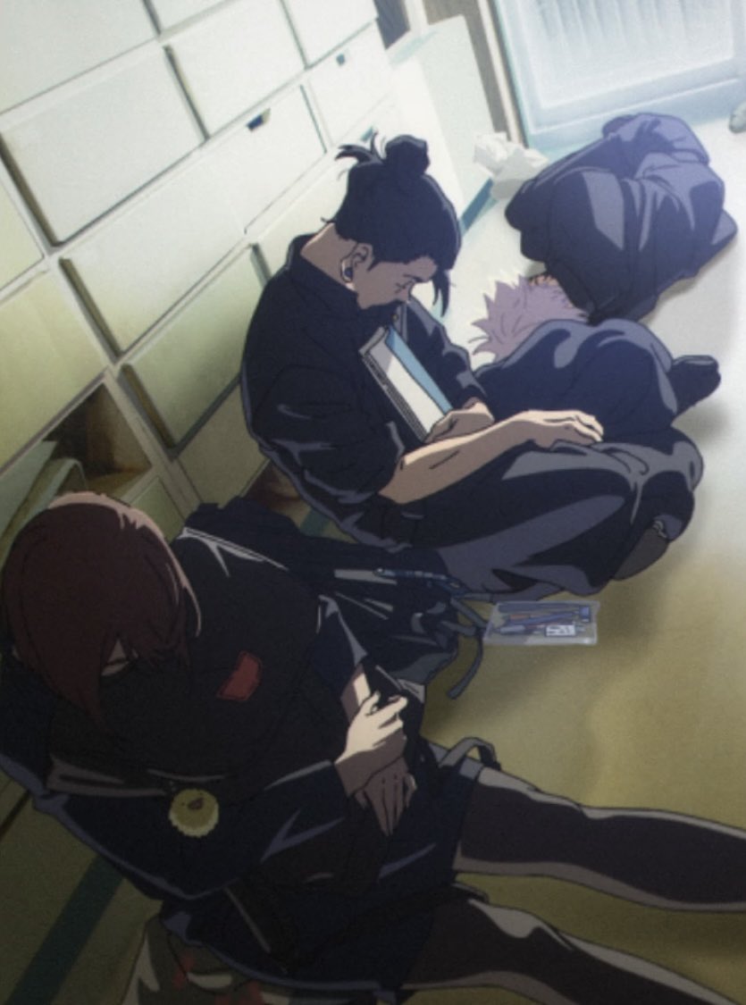 satorupernova's tweet photo. propaganda im never falling for is that suguru and satoru weren’t close to shoko in high school cuz those three were GLUED to each other at any given chance i just know https://t.co/AYBwfDsuMA