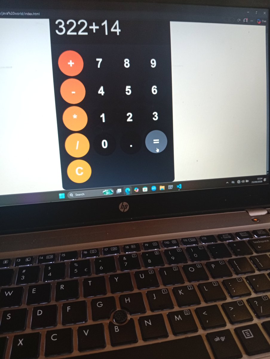 Mumi64382Mumin's tweet photo. Today I learnt how to build a calculator using Html,CSS and Javascript.
We keep pushing 🤩🔥 https://t.co/aZOZXMywya