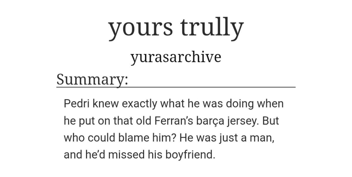 fedrificrecs's tweet photo. "yours trully" by yurasarchive

[ @littlemirry ]

⚽️ 2.2k
⚽️ Explicit
⚽️ Completed
⚽️ AO3 | EN

🔗 https://t.co/DkEmreTtZc https://t.co/fEF46meEhc