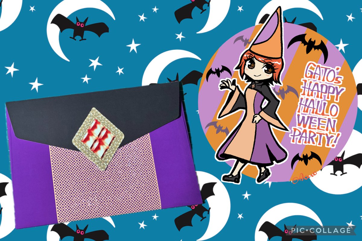 aonoCirsith's tweet photo. ファンレター用にネッビアさんイメージ封筒を作りました🧙‍♀️🌫️💜🧡

#ラグナシアお絵描き部 https://t.co/86eqQRMFEq