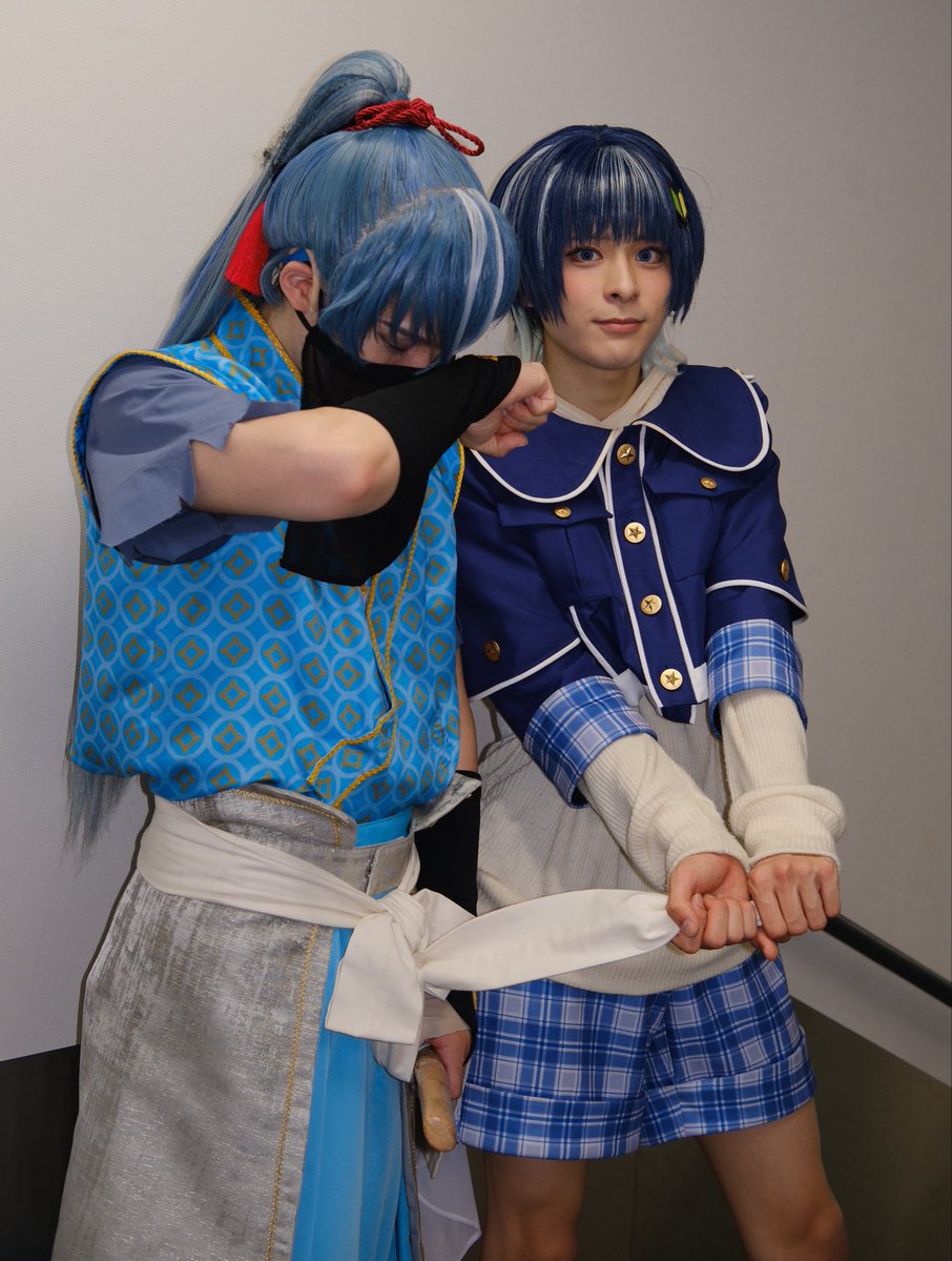 shion_otomo's tweet photo. ペコポン侵略ミュージカル『ケロロ軍曹』
ご来場ありがとうございました😭✨

えっと…誰だっけ？？
なんか忍者みたいな奴と
撮りましたです‼︎

明日から2公演！！
楽しむですよー！！

#ケロミュ https://t.co/NC8EIeHv7f