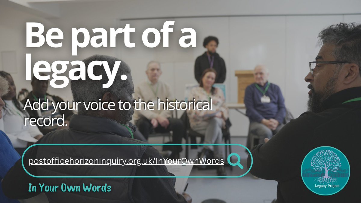 PostOffInquiry's tweet photo. Be part of a lasting legacy.

By sharing your experiences, you are helping to shape the Inquiry’s legacy project, marking the scandal in history and ensuring its effects cannot be forgotten.

Help ensure your voice becomes part of this historical record.
✍️https://t.co/YIgeSBW5iw https://t.co/RPePLFfOH5